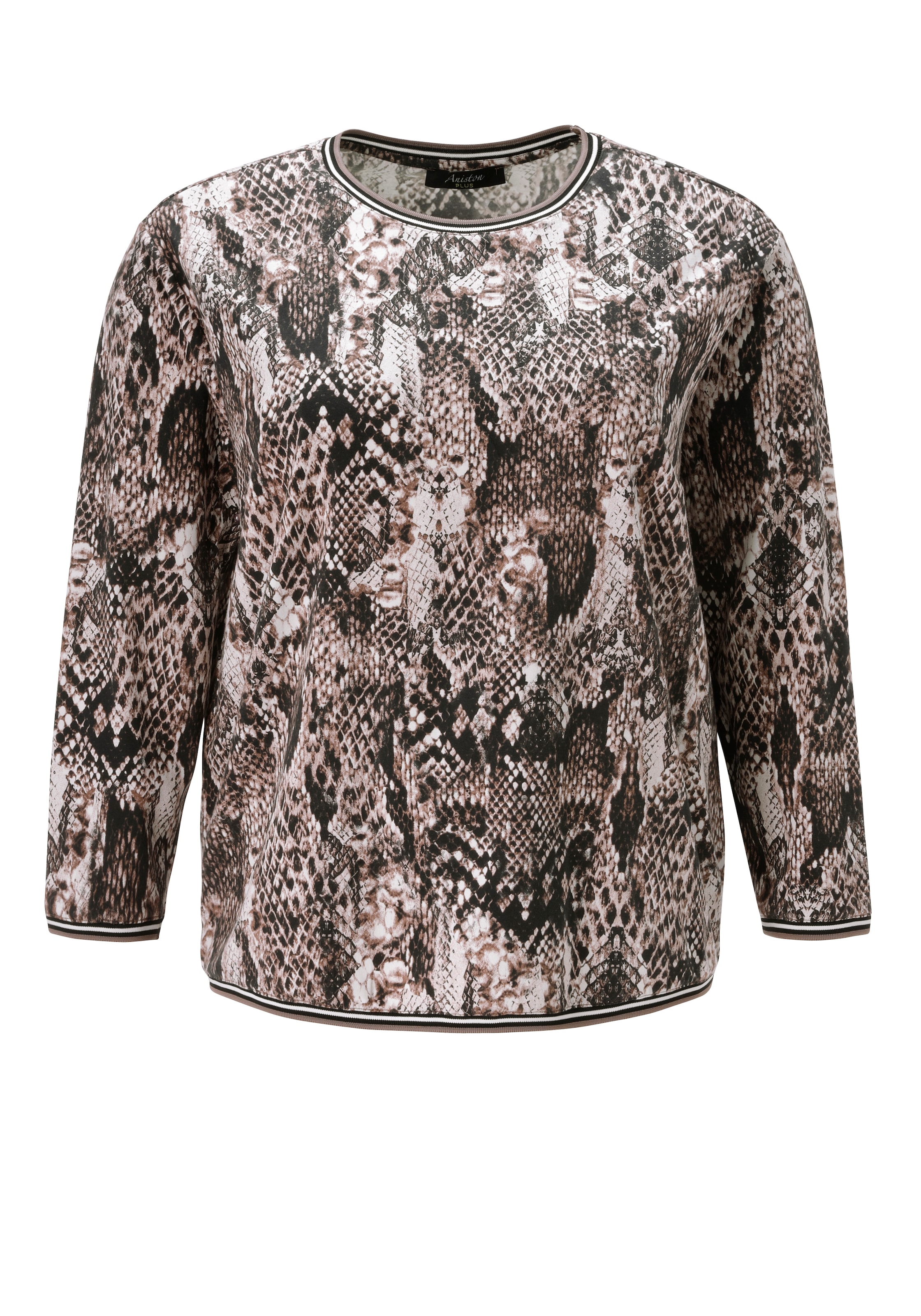 Aniston PLUS Sweatshirt , mit grossflächigem, Schlangendruck - NEUE KOLLEKTION
