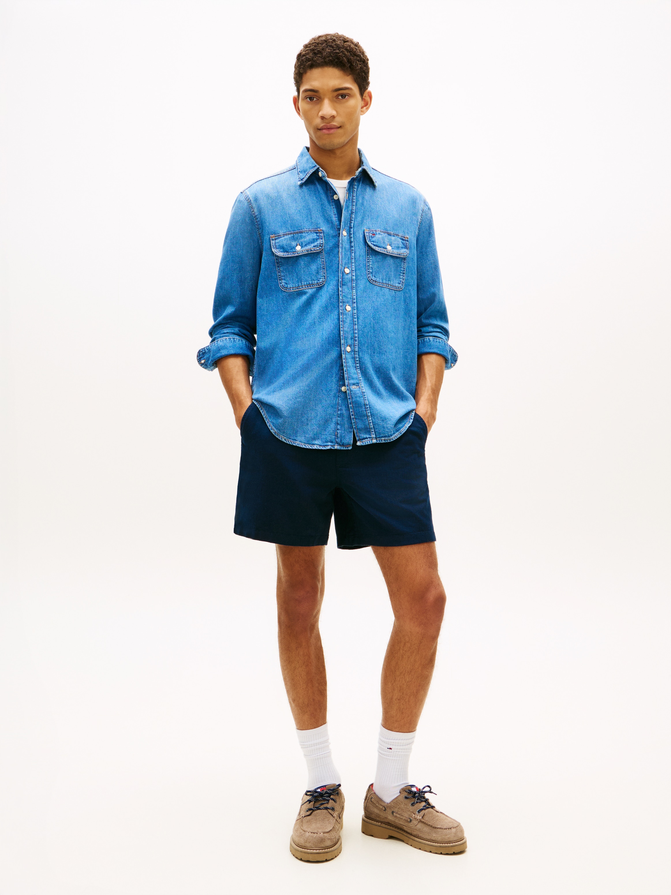 Tommy Jeans Short »LINEN BLEND PULL-ON«  coupe régulière avec poches pratiques
