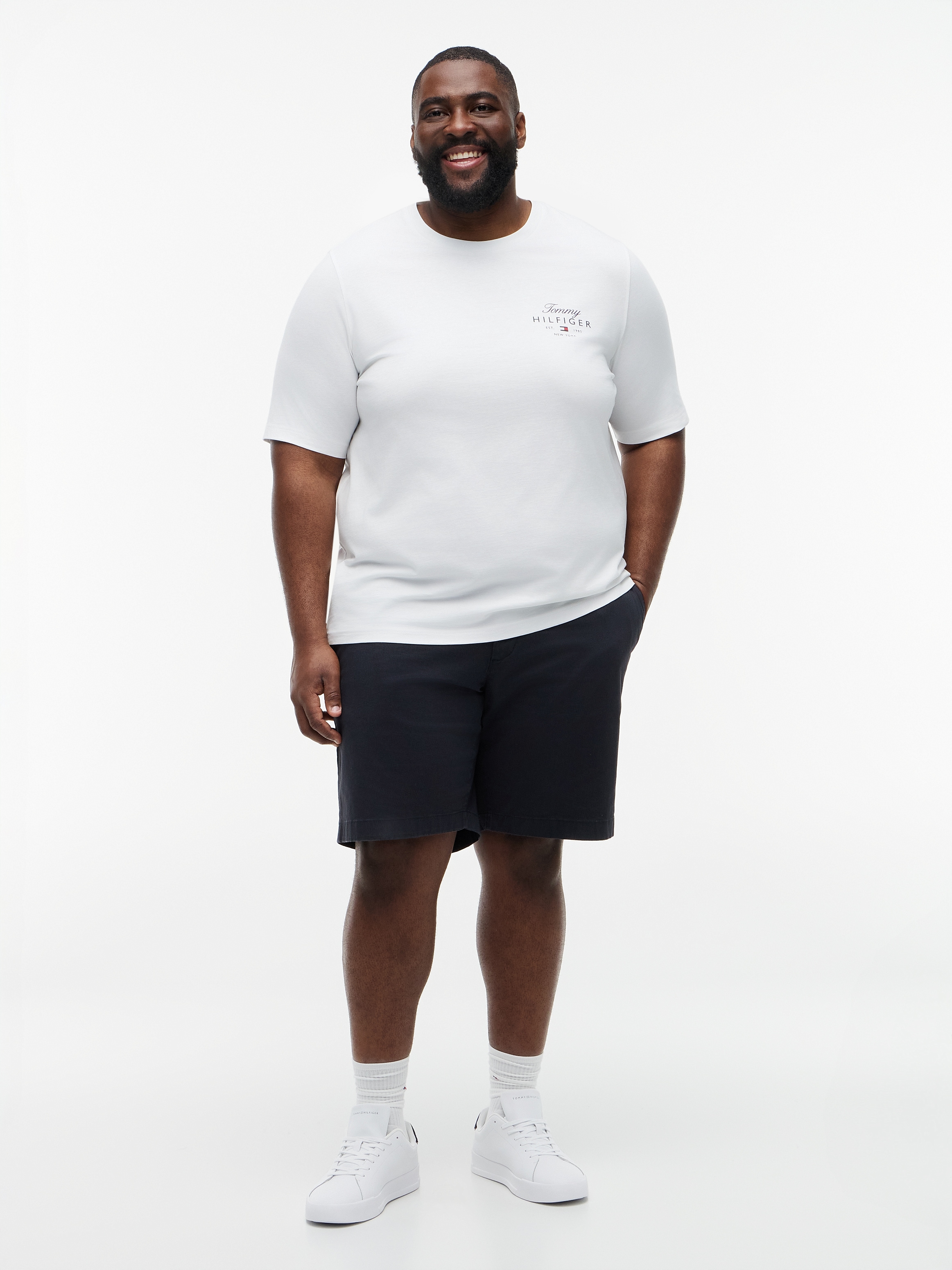 Tommy Hilfiger Big & Tall T-shirt »BT-SCRIPT STACK« grandes tailles, en jersey avec logo