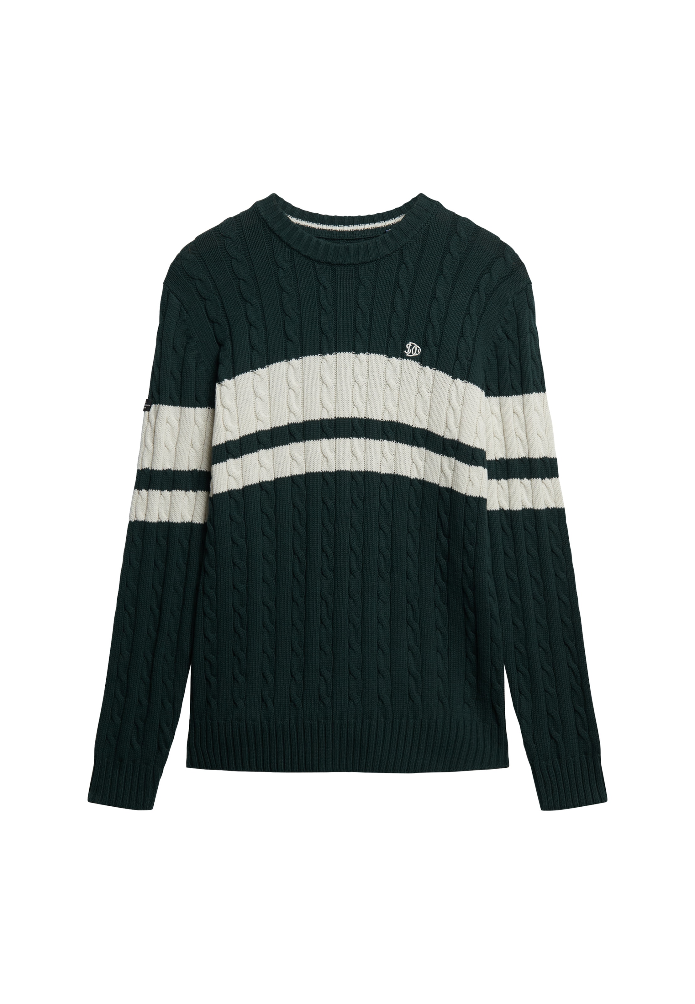 Superdry Pull en tricot »Cotton Stripe Cable Jumper«