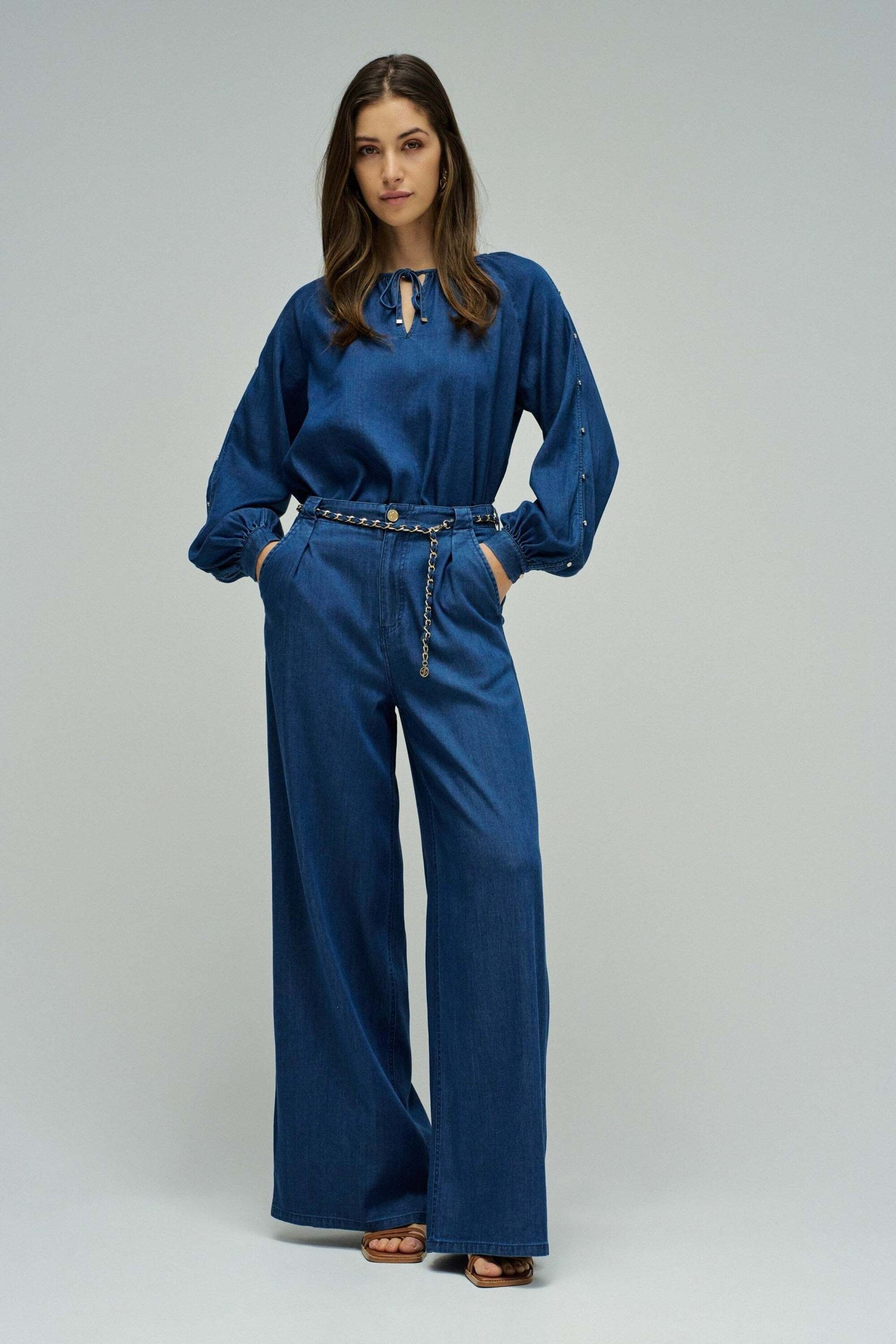 Salsa Blouse à manches longues »Salsa Jeans Langarmbluse Sleeveless Belt«