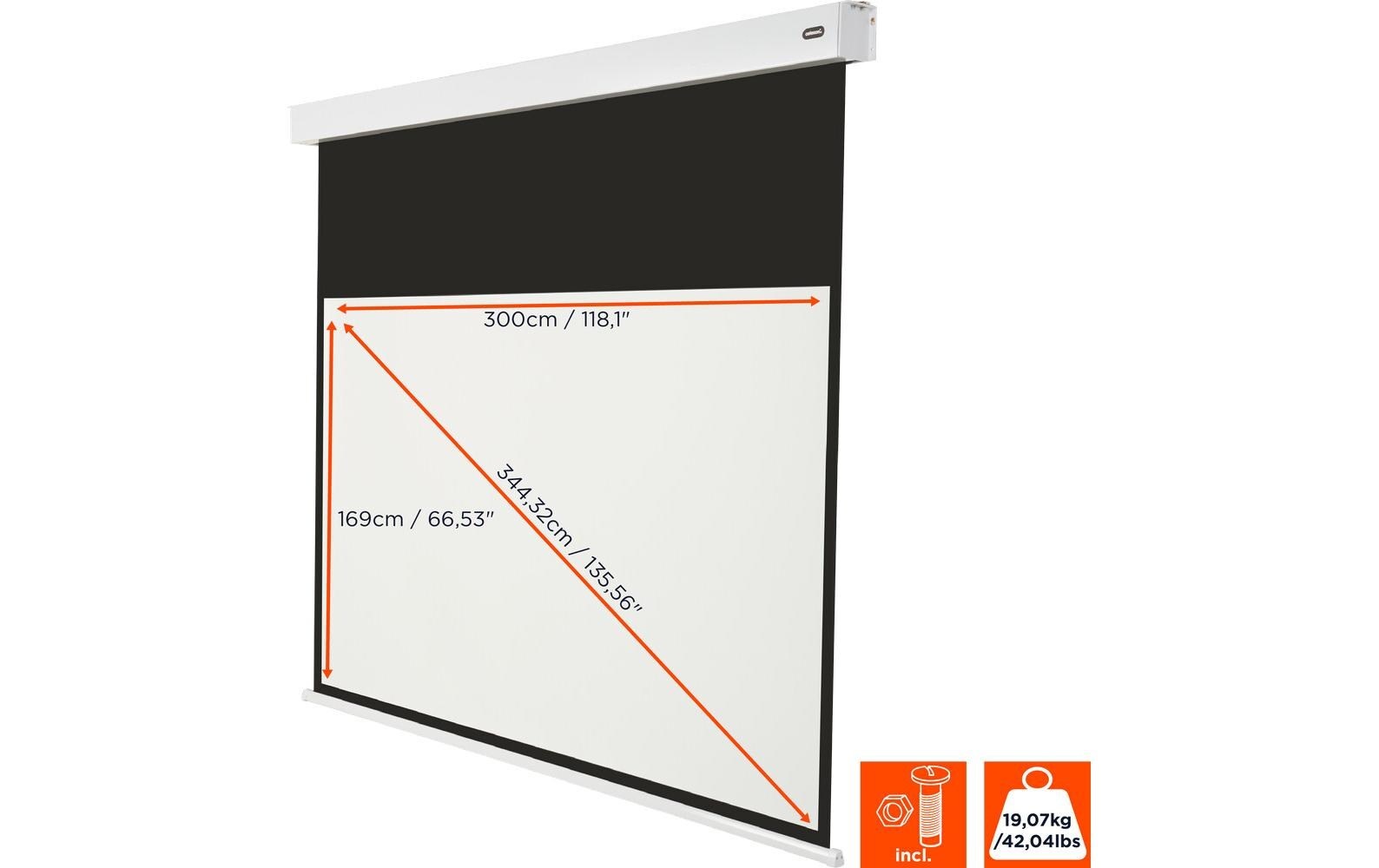 Celexon Motorleinwand »Batterie V2.0 Motor Pro Plus 300x169 cm«