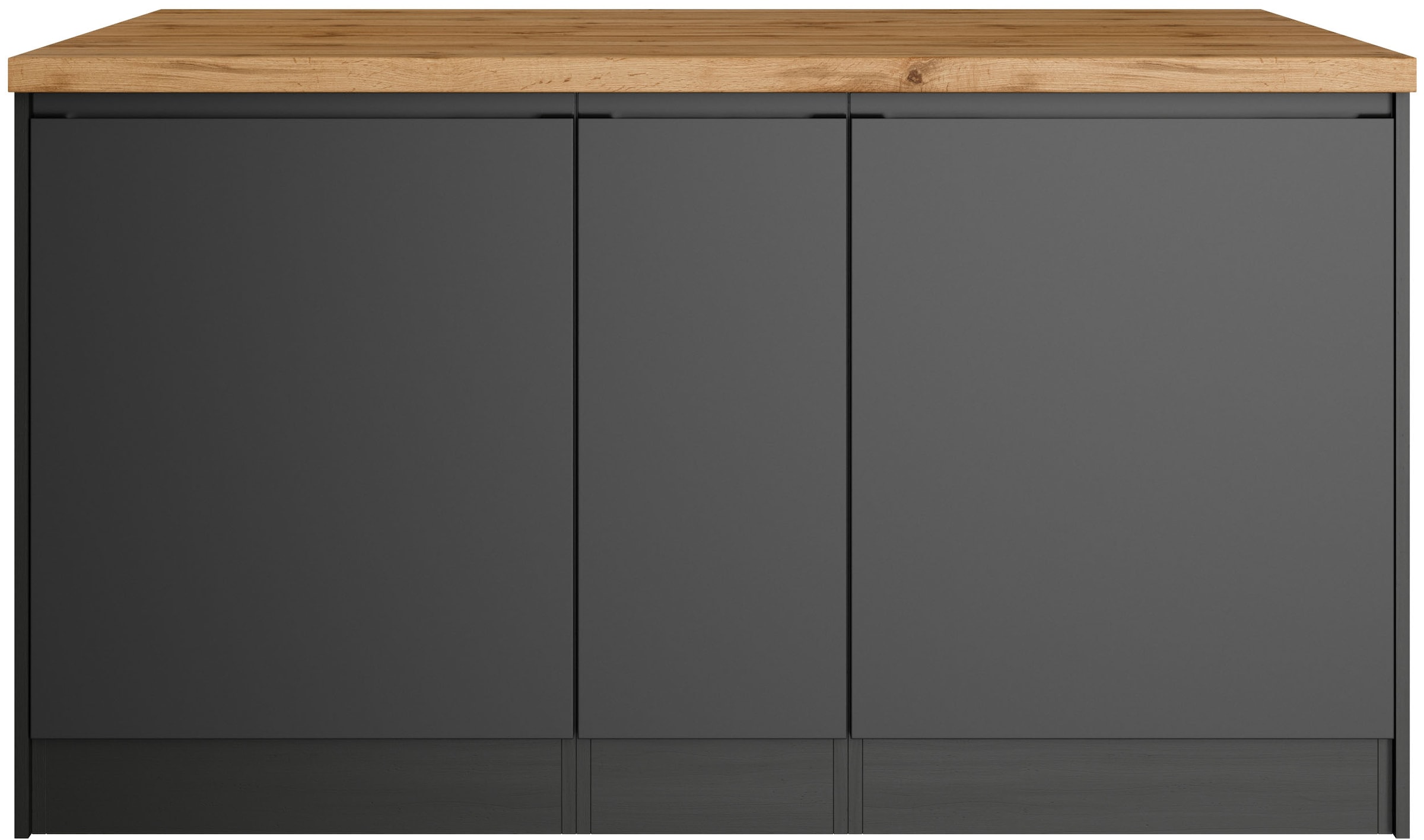 KOCHSTATION Ilot de cuisine »KS-Bruneck, Breite 153 cm« façades MDF, plan de travail épaisseur 38mm