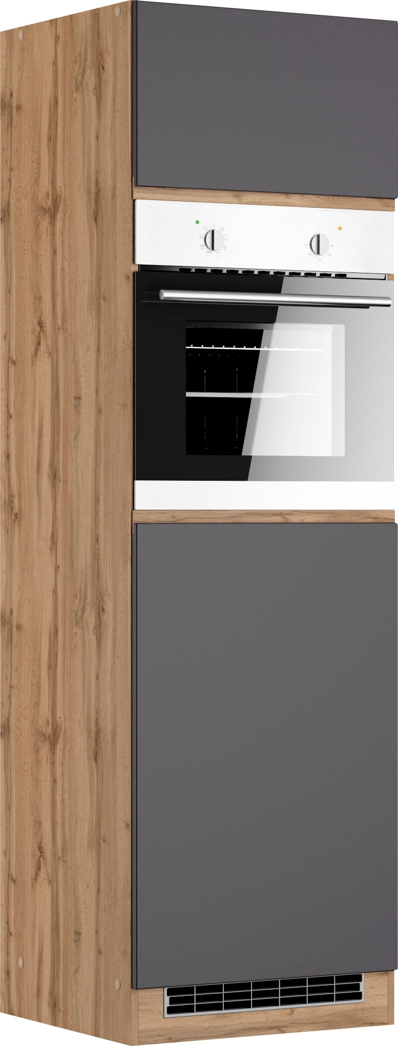 KOCHSTATION Four/réfrigérateur encastrable »KS-Riesa« Largeur 60 cm, façades MDF