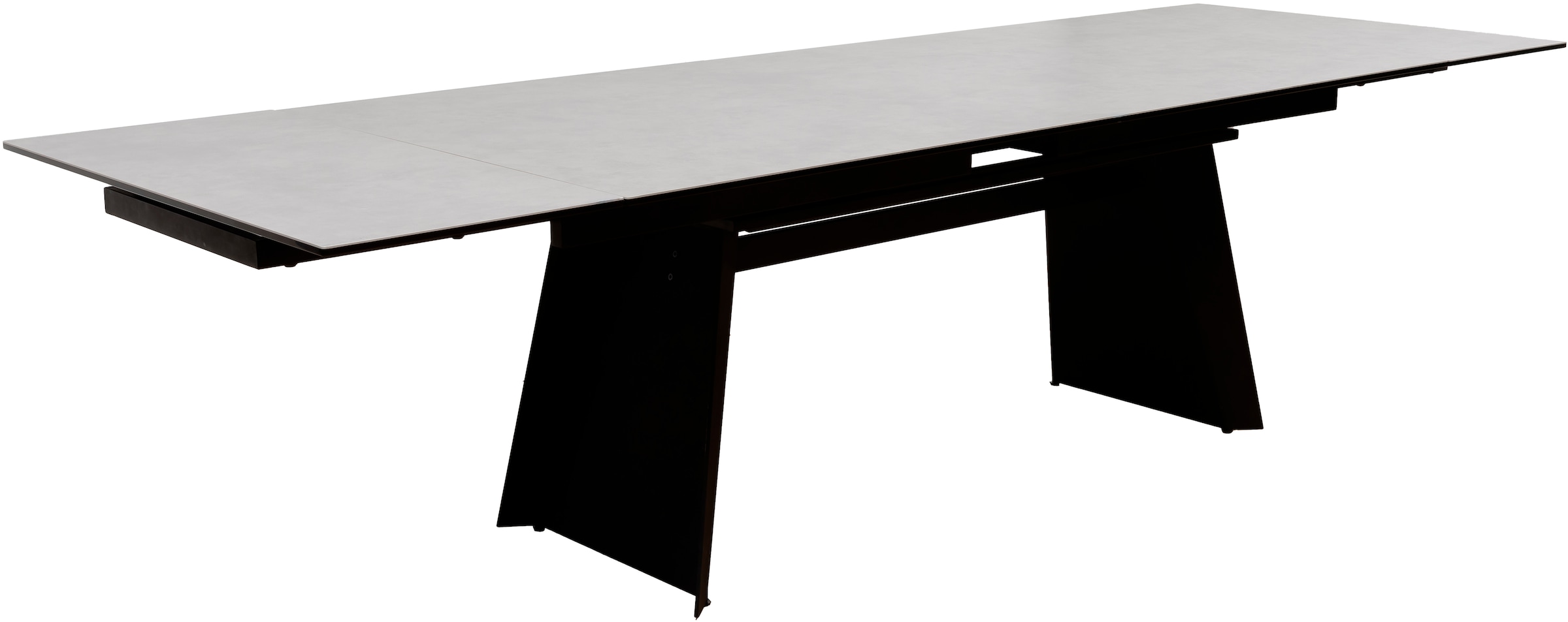 MCA furniture Table de salle à manger »MOLINARA Auzugtisch 200-290cm hellgrau« 1 cuis tlg. Keramik, Metall, Stirnauszug, ausziehbar, 10-12 Personen
