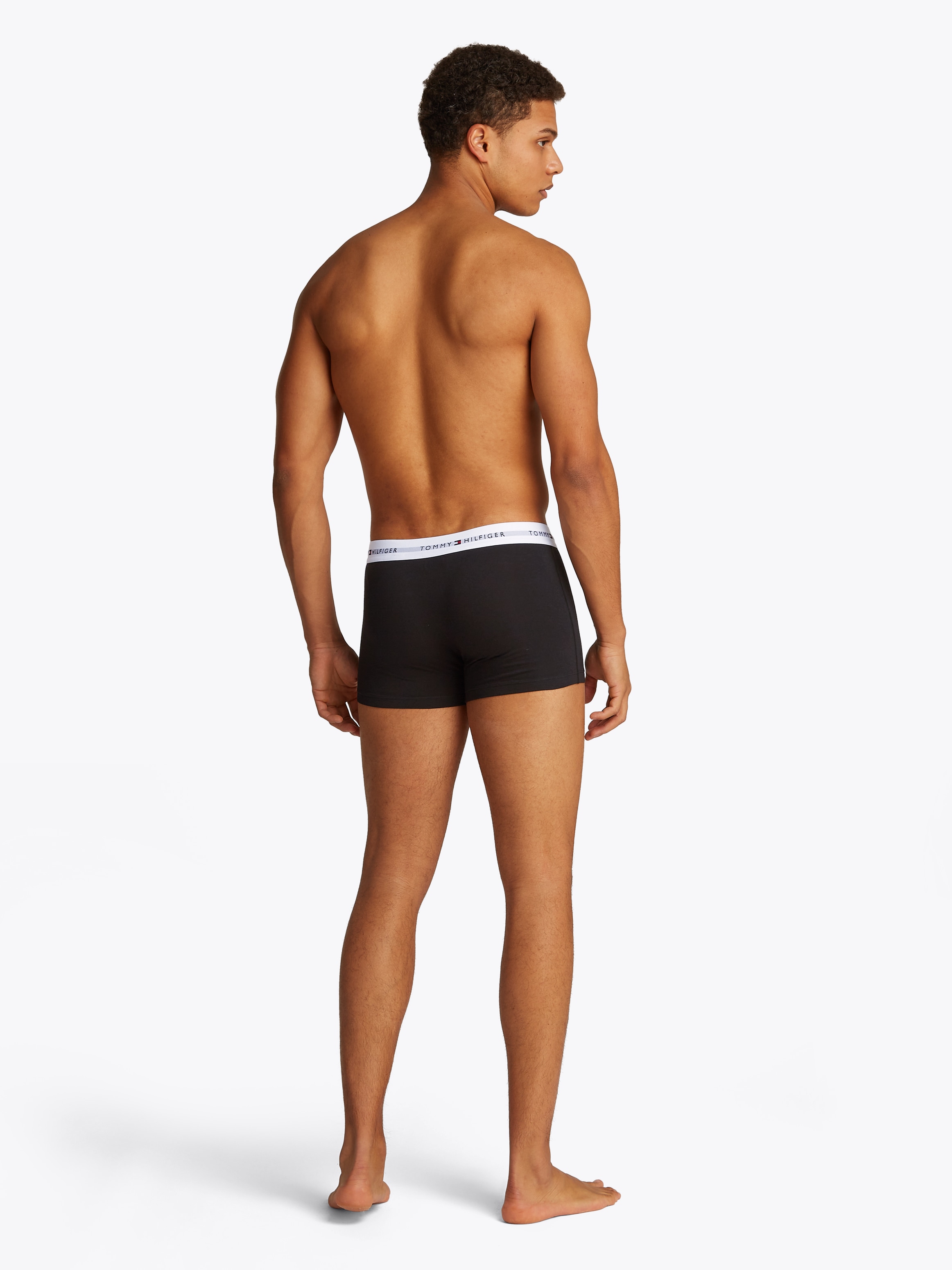 Tommy Hilfiger Underwear Tronc »TRUNK 3 PACK« Packung, 3er-Pack, 3 cuis mit kontrastfarbenem Logobund
