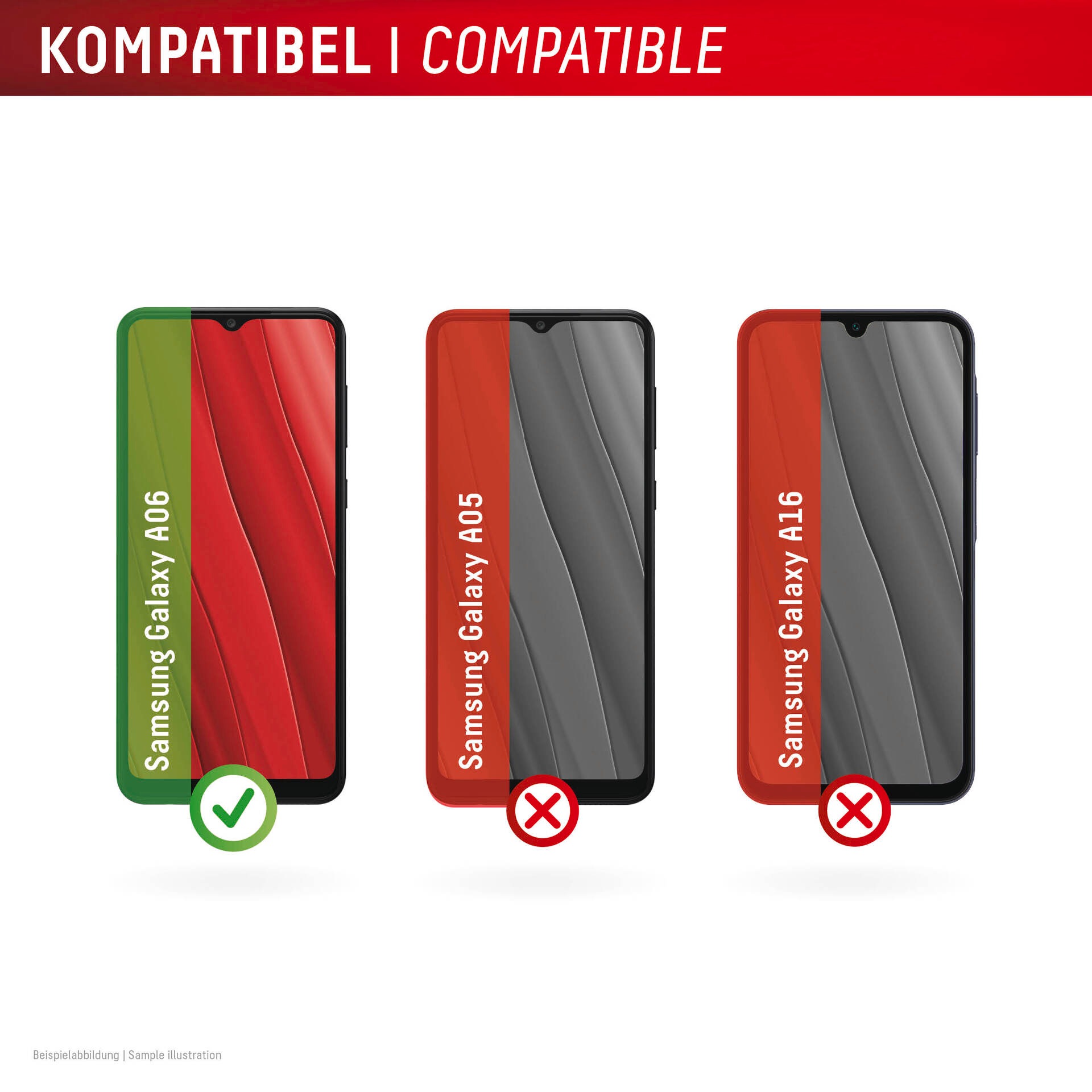 Displex Displayschutzglas »Real Glass« für Samsung Galaxy A06 Displayschutzfolie, Schutzfolie, Bildschirmschutz, kratz- & stossfest