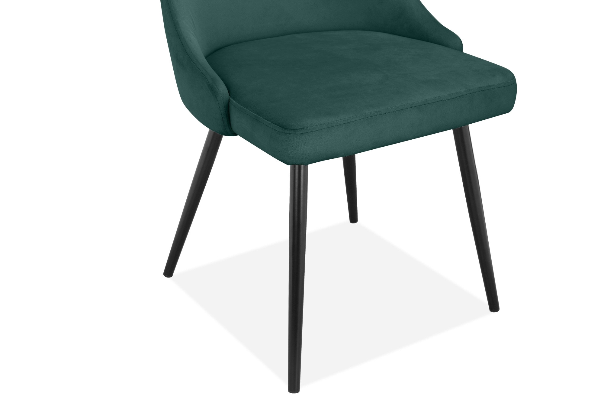 INOSIGN Essgruppe »Danny-Malio« Set, Set 100 cm, 5 Stk. tlg. Glastisch 100x100 cm mit 4 Stühlen (Veloursstoff), Gestell aus Metall