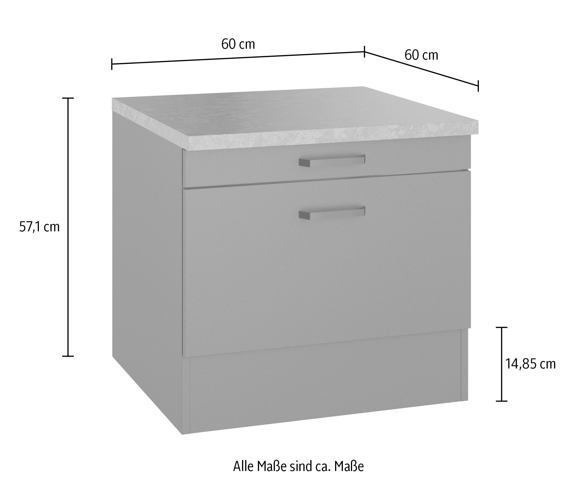 OPTIFIT Armoire basse »OPTImulti« Breite 60 cm, mit 1 Tablar für Wäschekorb, 1 Auszug