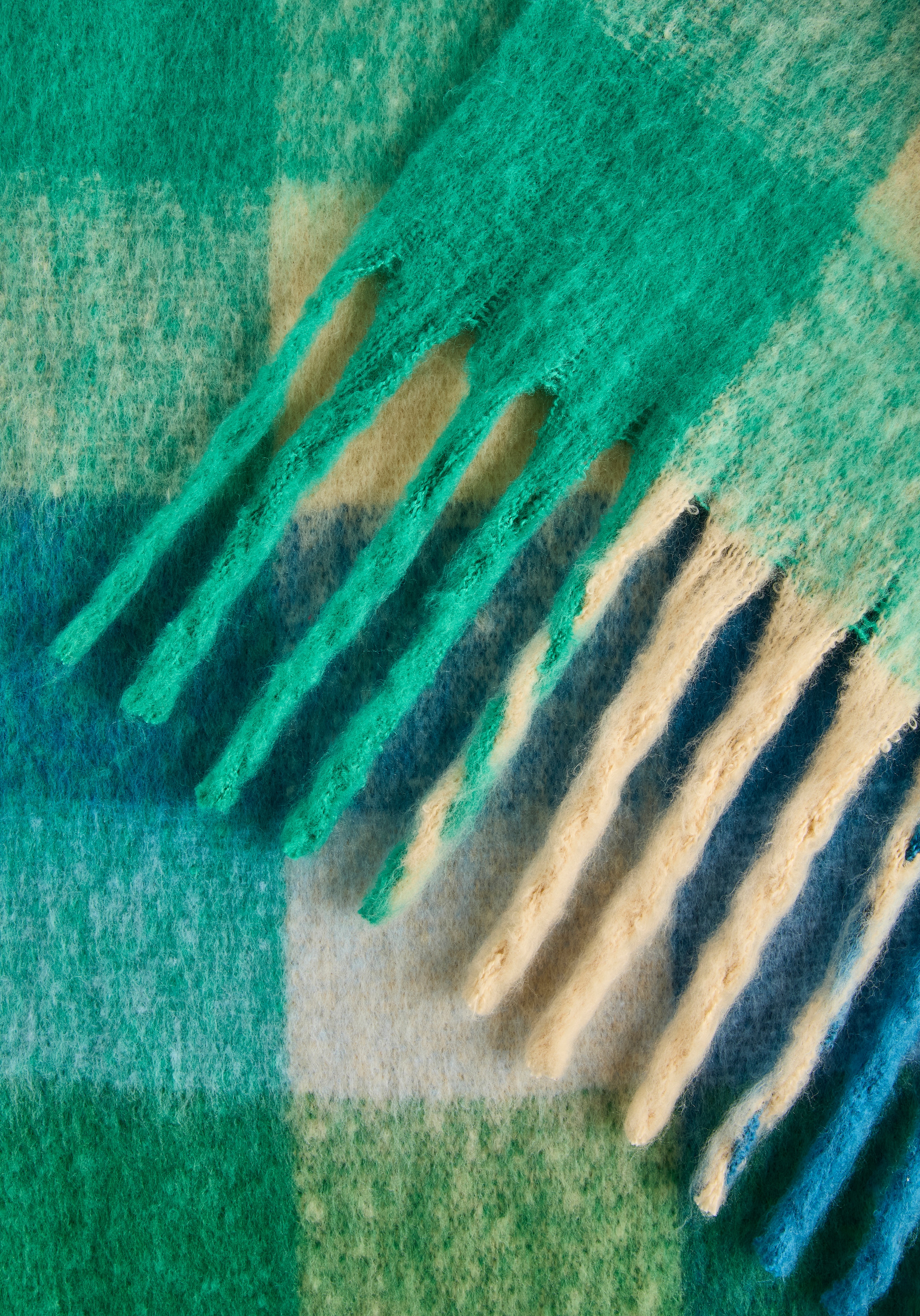 Laura Scott Foulard de mode au design carreaux tendance en longueur maxi - nouvelle combinaison de couleurs