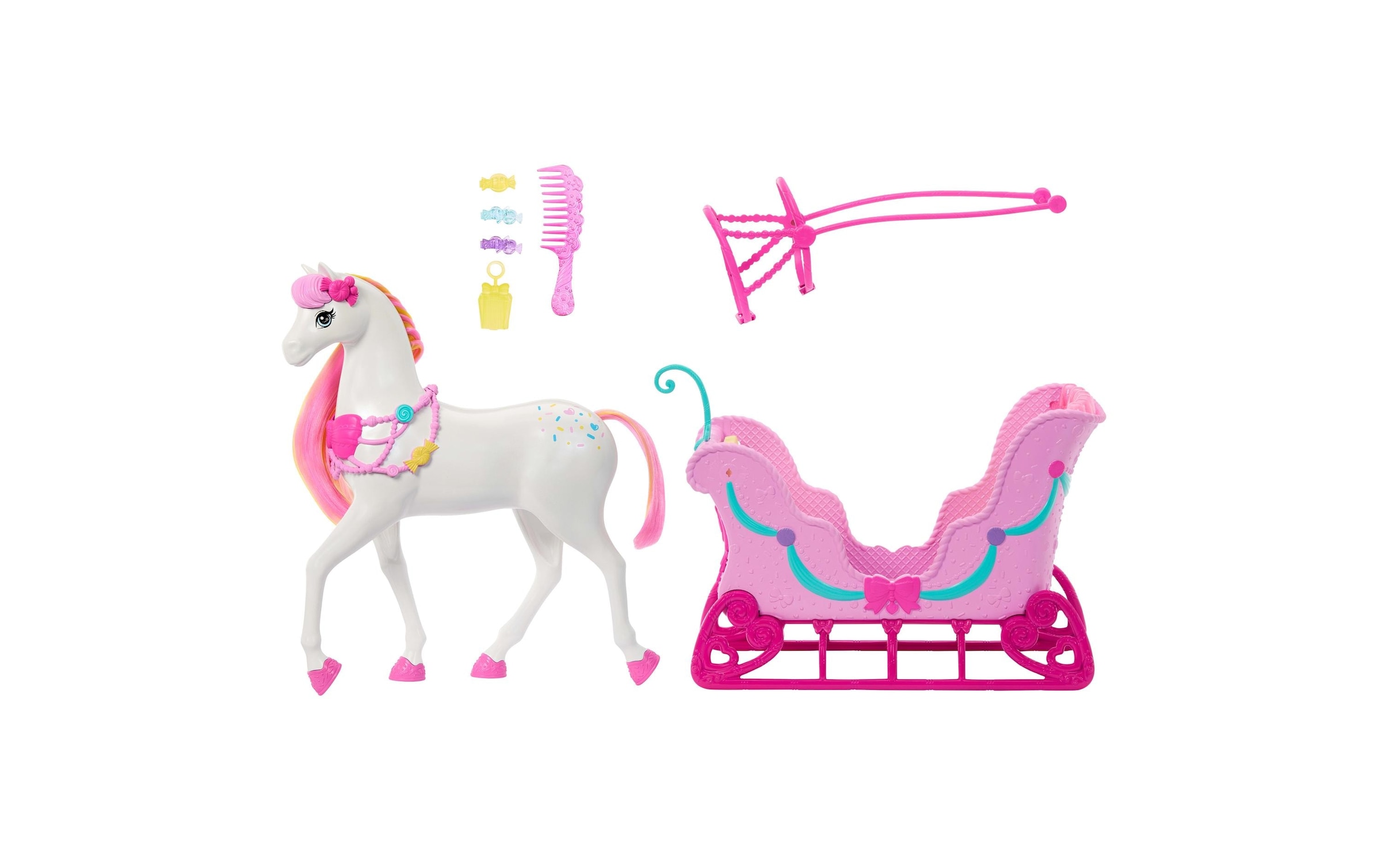 Barbie Spielwelt »Barbie in Der Nussknacker, Pferd und Schlitten« Pferd mit duftender Mähne