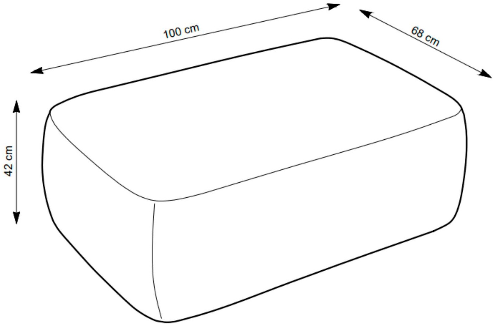 Home affaire Polsterhocker »Torge, Hocker in Cord, Samtvelours oder Struktur« passend zur Serie Torge, rechteckig, bequemer Sitzkomfort