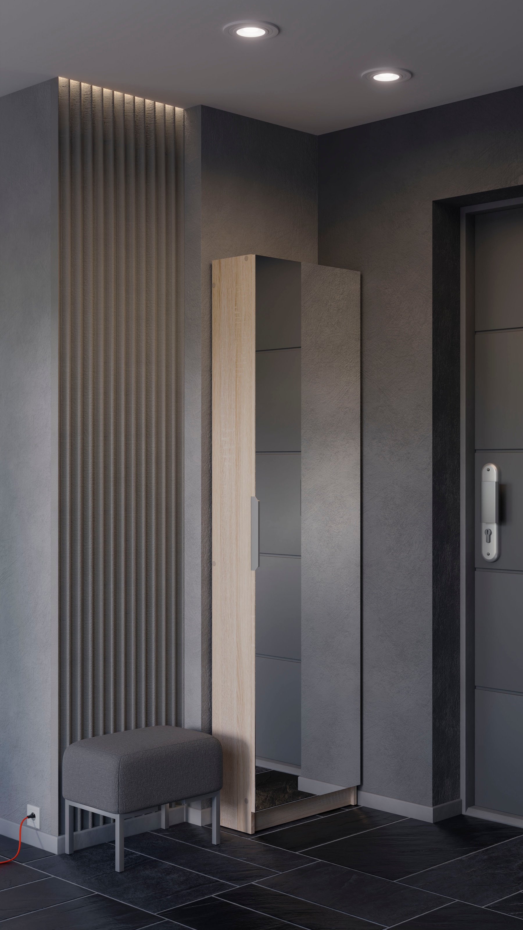 Demeyere GROUP Armoire à chaussures »Zapatero« 1 cuis tlg. ARMOIRE À CHAUSSURES 1 PORTE/1 MIROIR