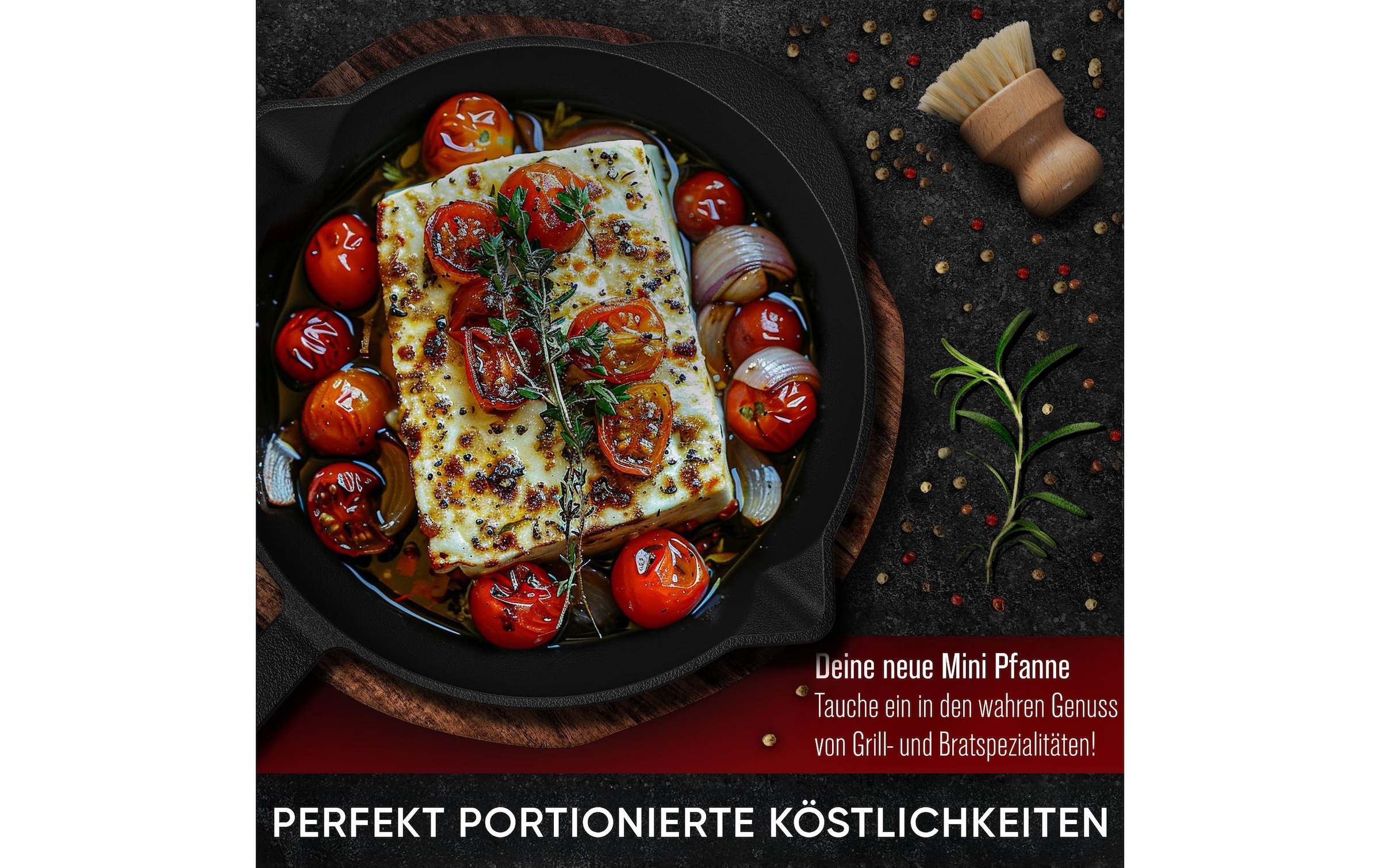   Bratpfanne »Gusskoenig Mini 6er Set« Gusseisen;Gas;Glaskeramik-Kochfeld;Induktion 6 Stk. tlg.