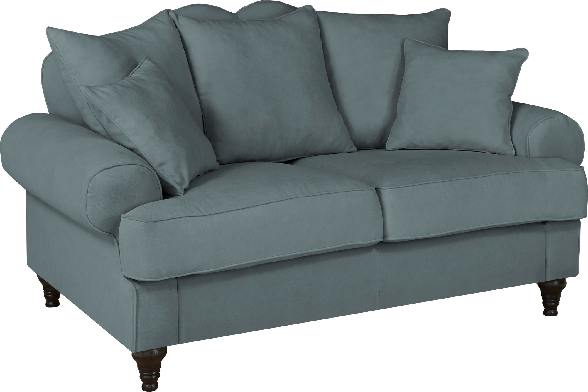 GOODproduct 2-places »Westminster, Sofa im Landhausstil, Couch mit Zierkissen« rembourrage à ressorts, pied tourné, revêtement microfibre de haute qualité