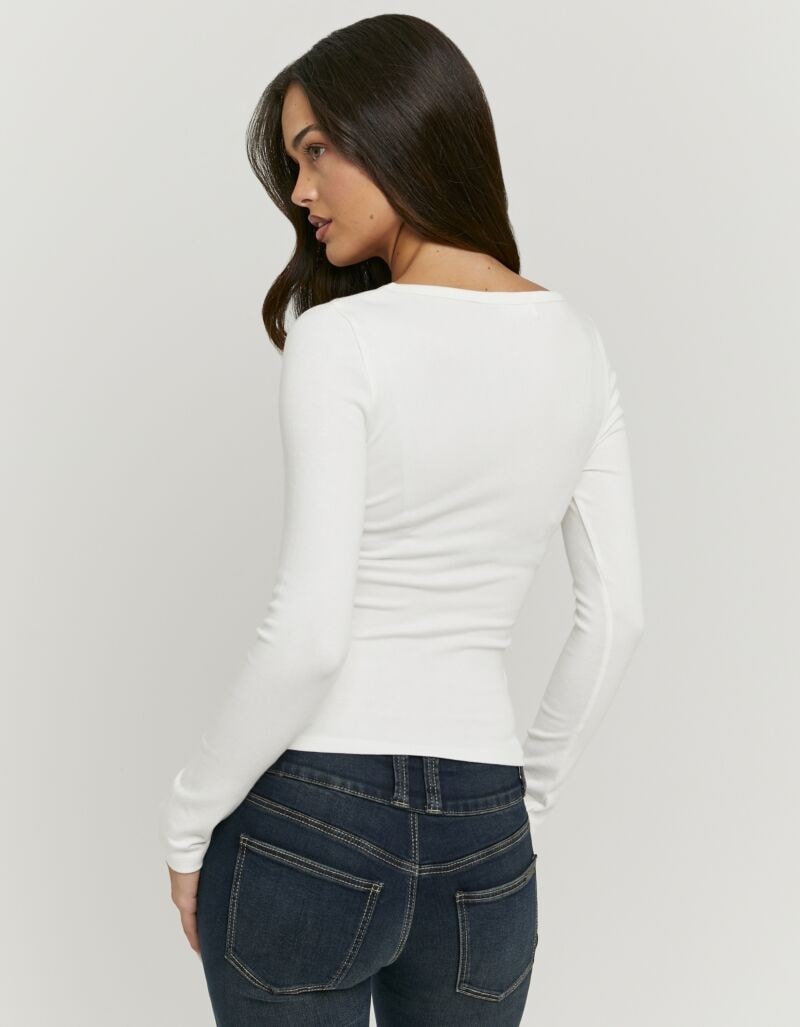 Tally Weijl T-shirt à manches longues »STSCOORLA« Baumwollmischung, figurbetont