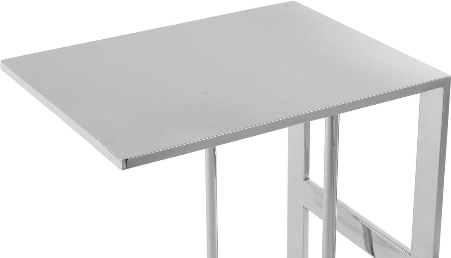 Kayoom »Sten 125, Minimalistischer Stil, Gefertigt aus 100 % Edelstahl« 1 Stk. tlg. Minimalistischer Beistellisch in C-Form aus Edelstahl