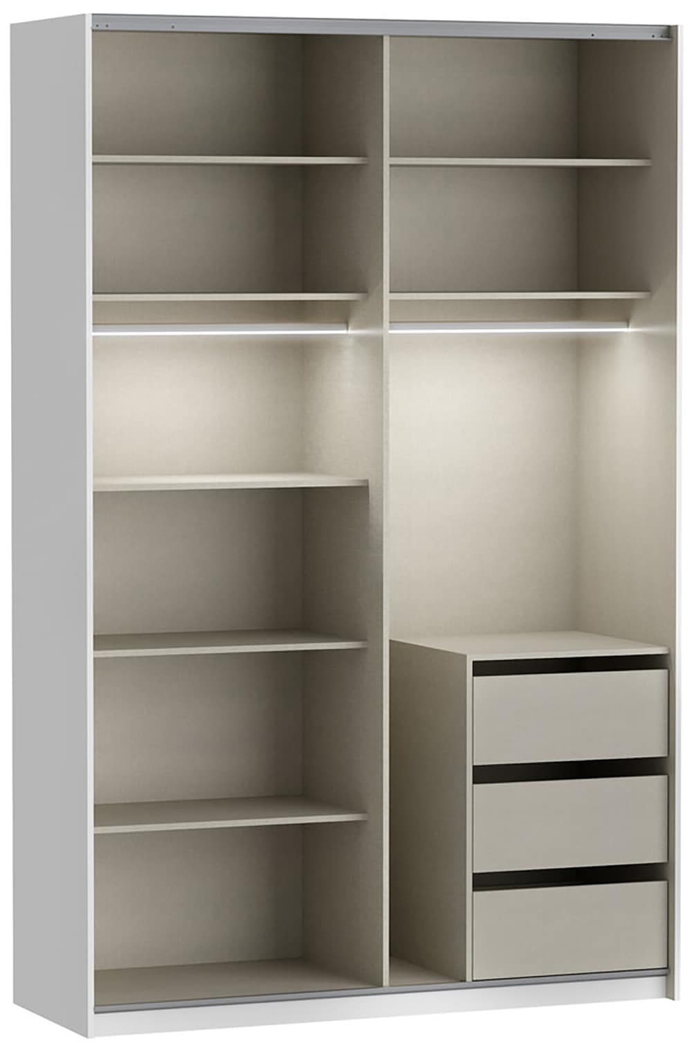 FORTE Tablette de rangement étagères 2,2 cm d’épaisseur, commandables en option, lot de 3