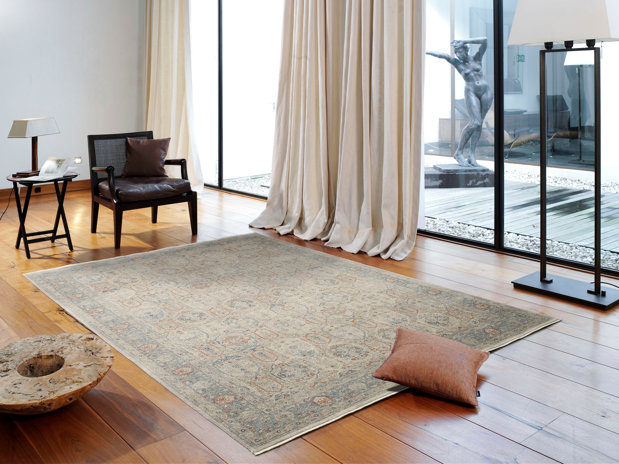 OCI DIE TEPPICHMARKE Teppich »GRAND FASHION 02« rechteckig 5 mm Höhe Vintage Optik, feine Fransen, Wohnzimmer