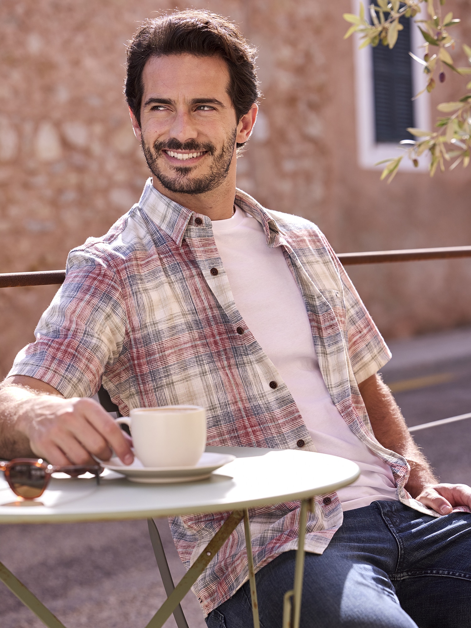 LERROS Kurzarmhemd »Karohemd aus sommerlichem Strukturgewebe«