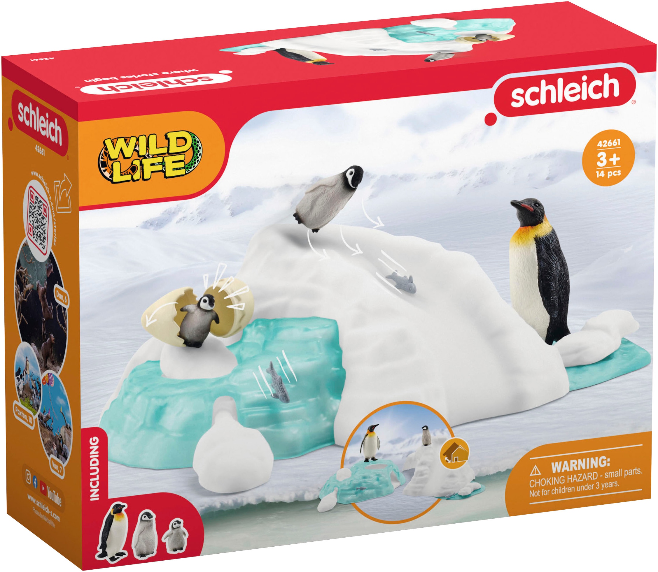 Schleich® Personnage de jeu »WILD LIFE, Pinguin-Familienspass (42661)«