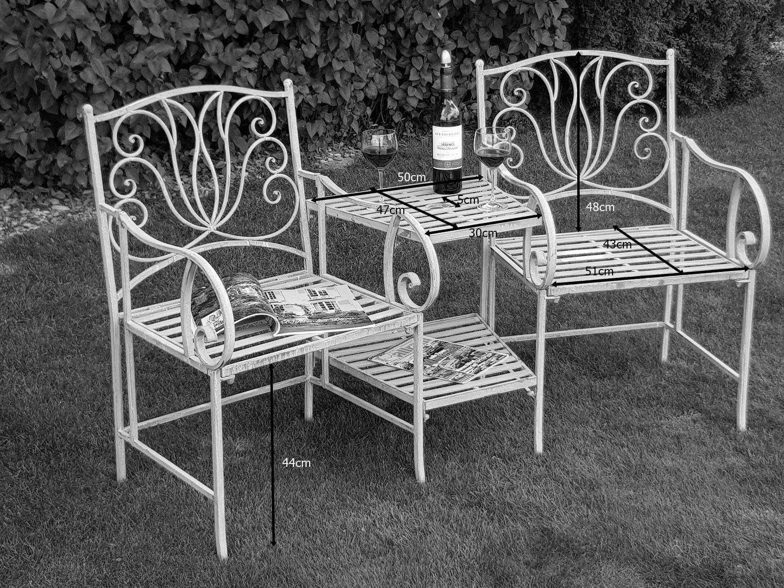 Ambiente Haus Groupe de sièges Stühle mit Tisch Outdoor geeignet