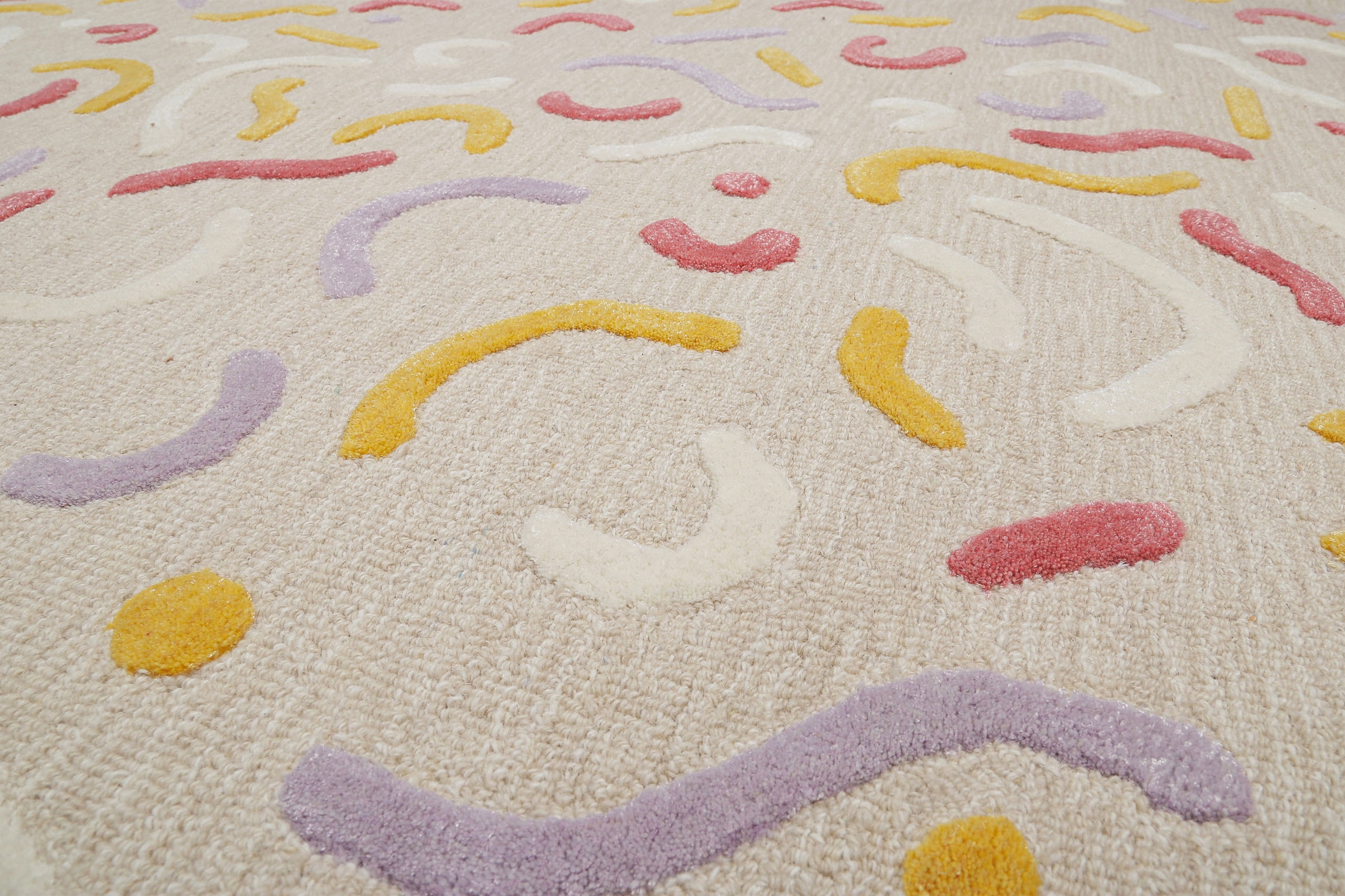 SMART KIDS Tapis pour enfants »Confetti 2.0« Rectangulaire 16 mm Höhe Kinder- & Spielteppich, Hoch-Tief-Effekt, Schurwolle, Kinderzimmer