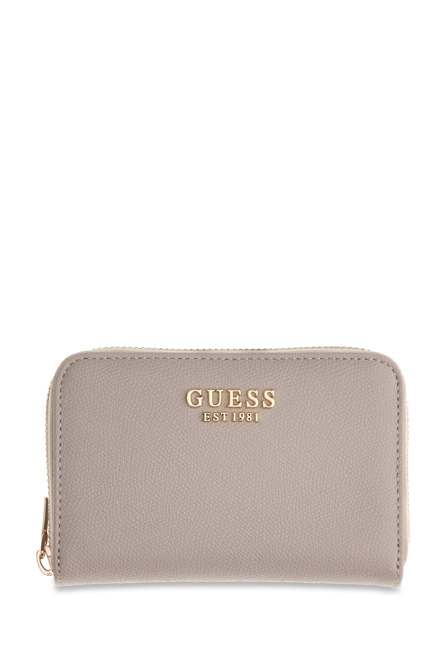Guess Porte-monnaie »AMORETTE SLG MED ZIP AROUND« Damen Portemonnaie, Geldbeutel mit umlaufendem Reissverschluss