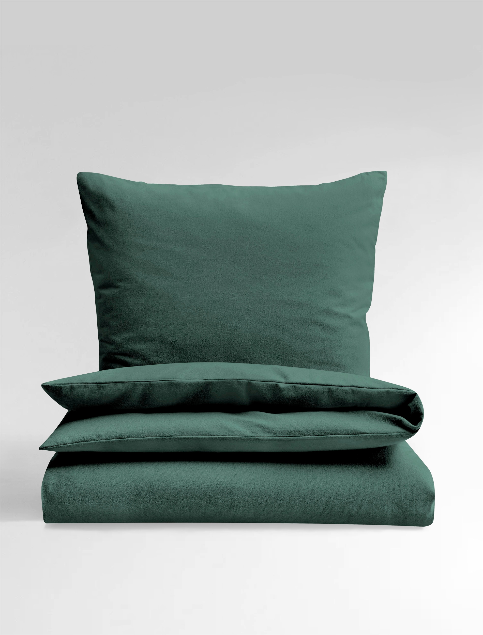 BIERBAUM Bettwäsche »Bettwäsche Biber Uni« 2 Stk. Biber, 100  % Baumwolle, pflegeleicht, kuschelig weich