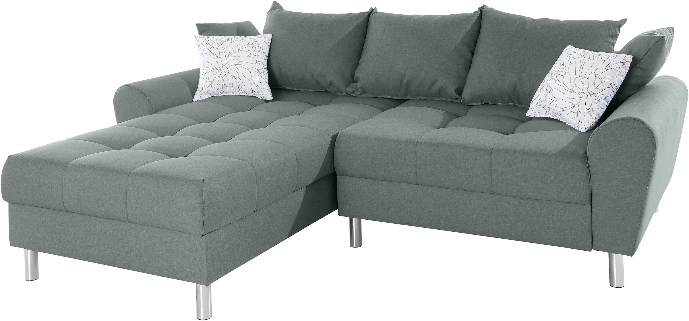 COLLECTION AB Ecksofa »Rada L-Form« inklusive Hocker, Bettfunktion und Federkern