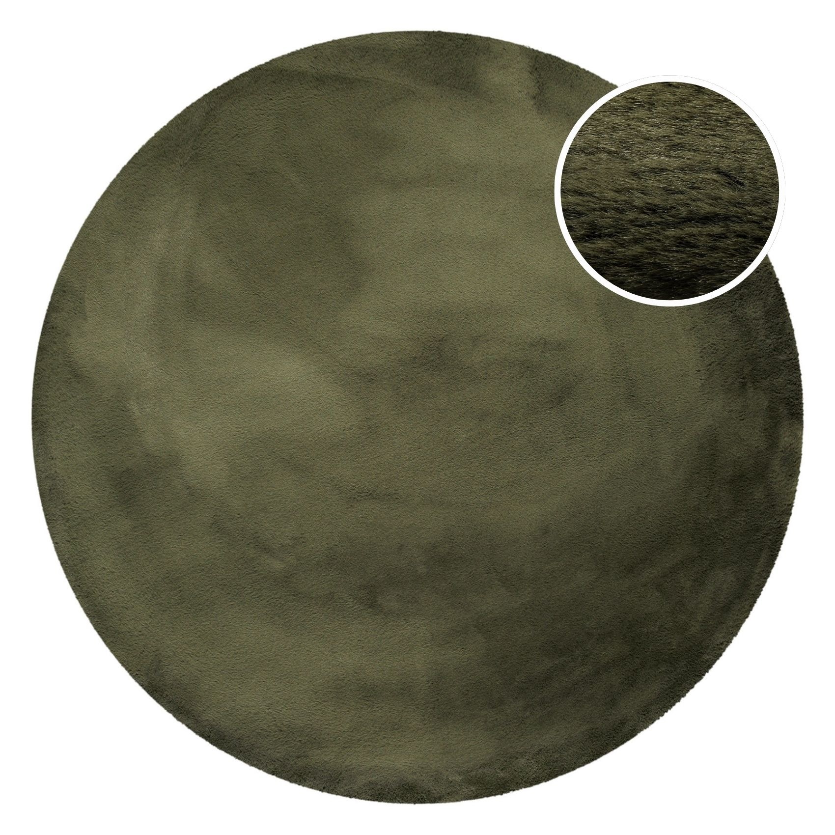 Esprit Tapis à poils longs »Alice  ESP-4377  Kunstfell« Rond 25 mm Höhe Kaninchenfell-Haptik, besonders weich und dicht, für alle Räume