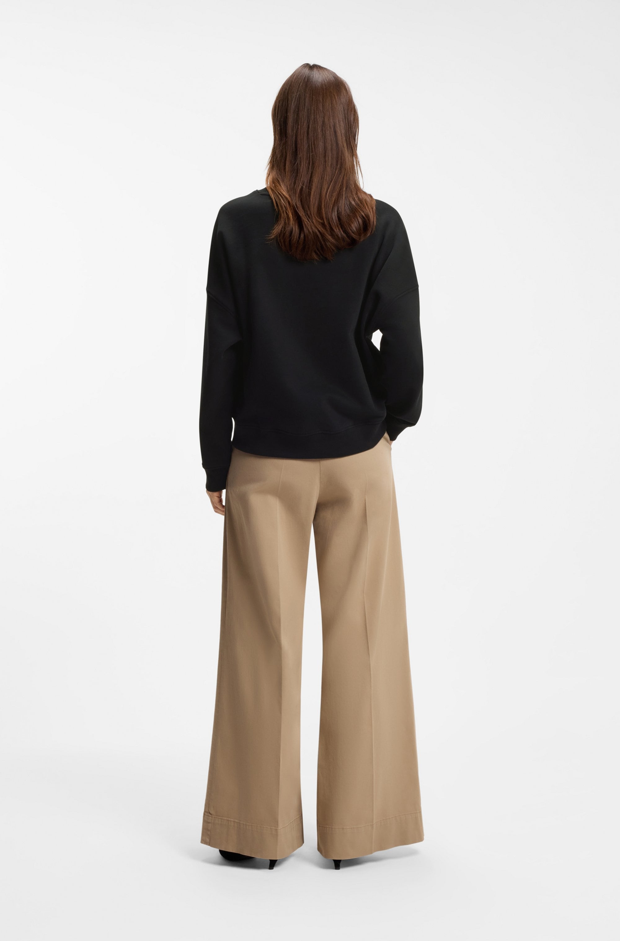 BOSS ORANGE Sweater »Ever Premium Damenmode«, mit Logostickerei, aus Baumwolle
