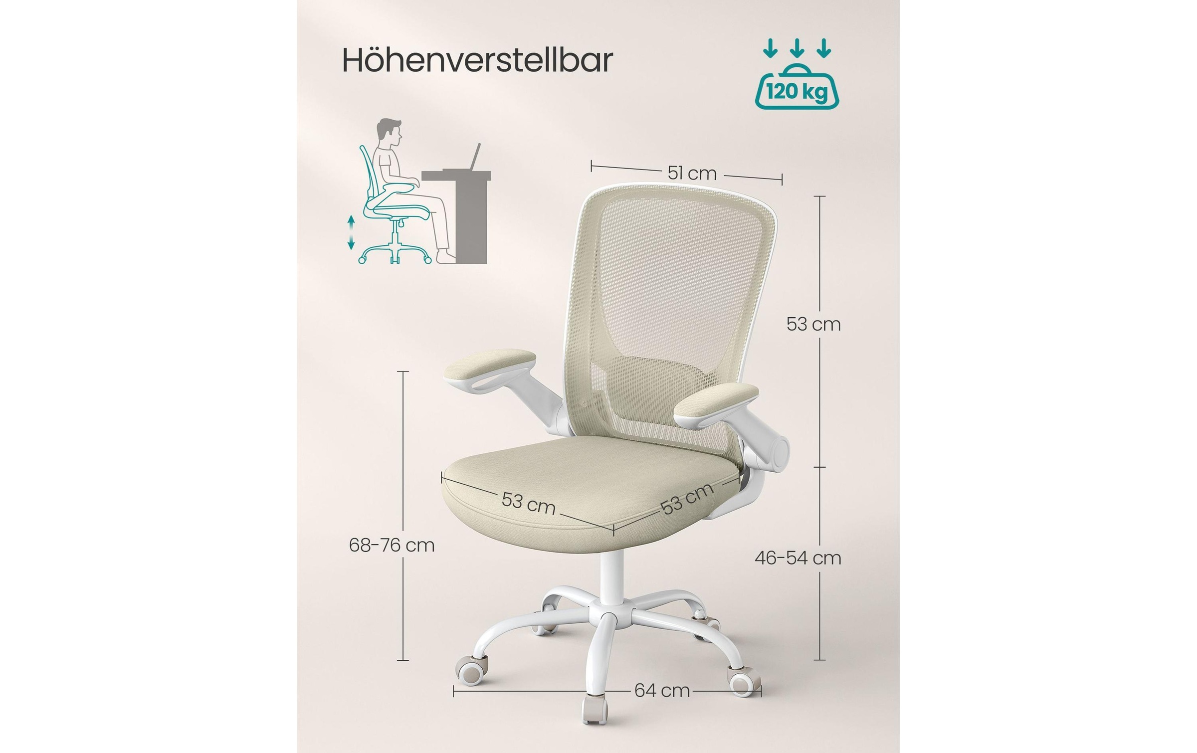 SONGMICS Chaise de bureau »höhenverstellbar« ()