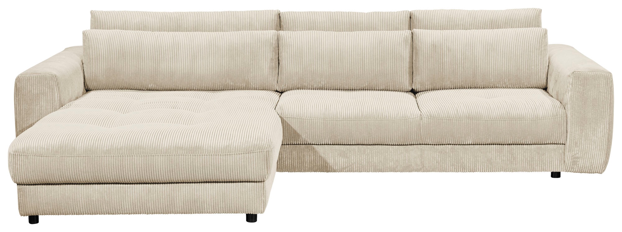 ED EXCITING DESIGN Canapé d'angle »Barura L-Form« mit 3 Nierenkissen