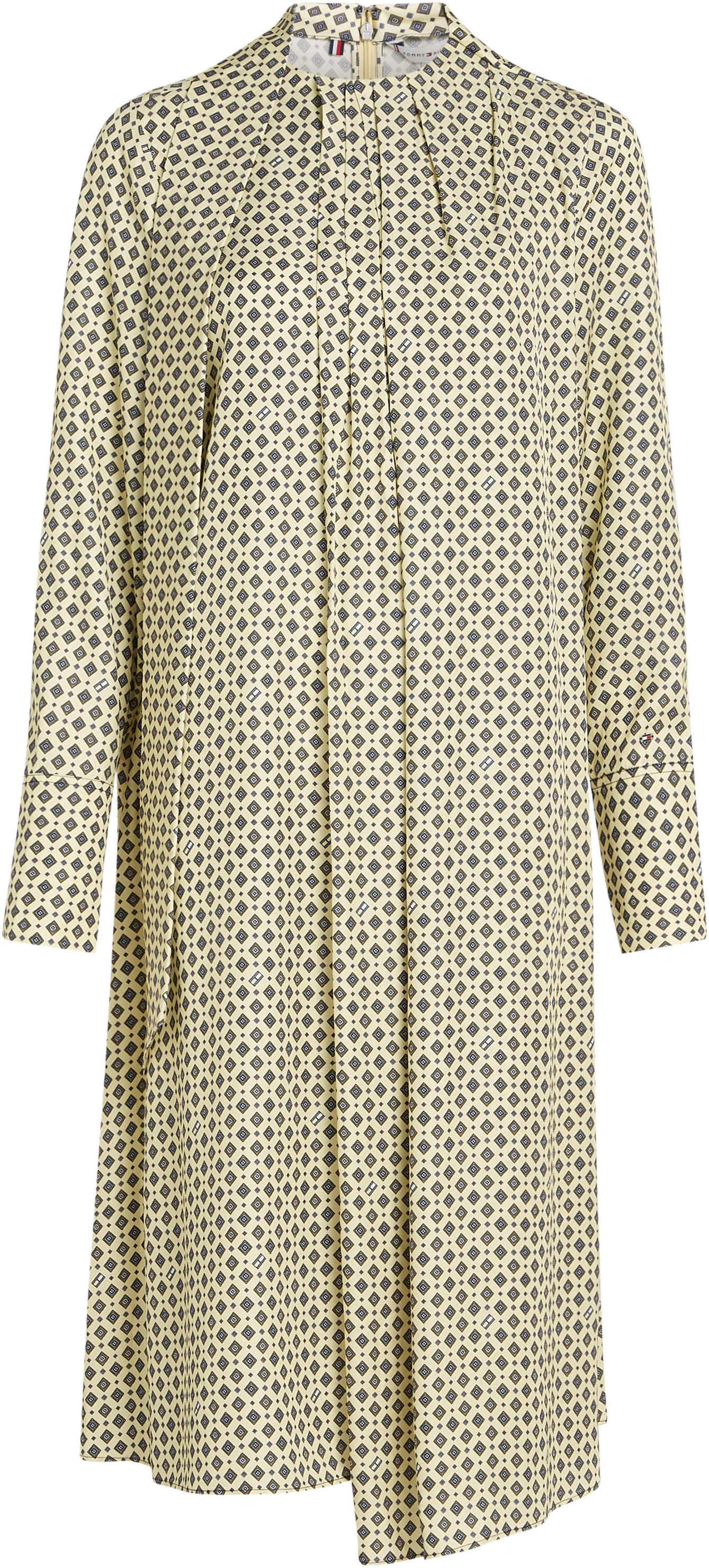 Tommy Hilfiger Robe chemisier »FOULARD DRAPED MIDI DRESS« mit Tommy Hilfiger Markenlabel