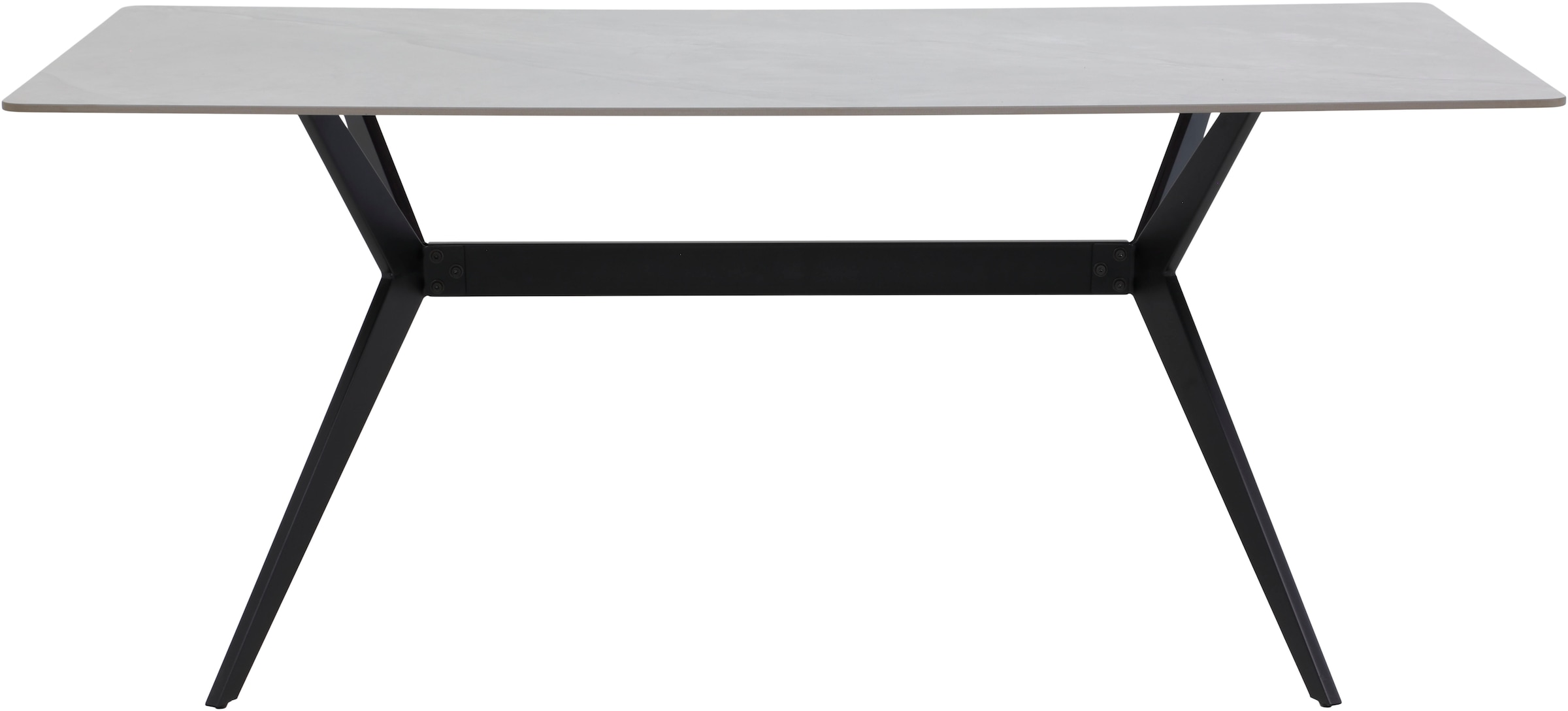 HELA Ensemble de salle à manger »ISAR« Set, 5 tlg. 5tlg., Marmoroptik (glänzend), Schwingstuhl, Federkorb