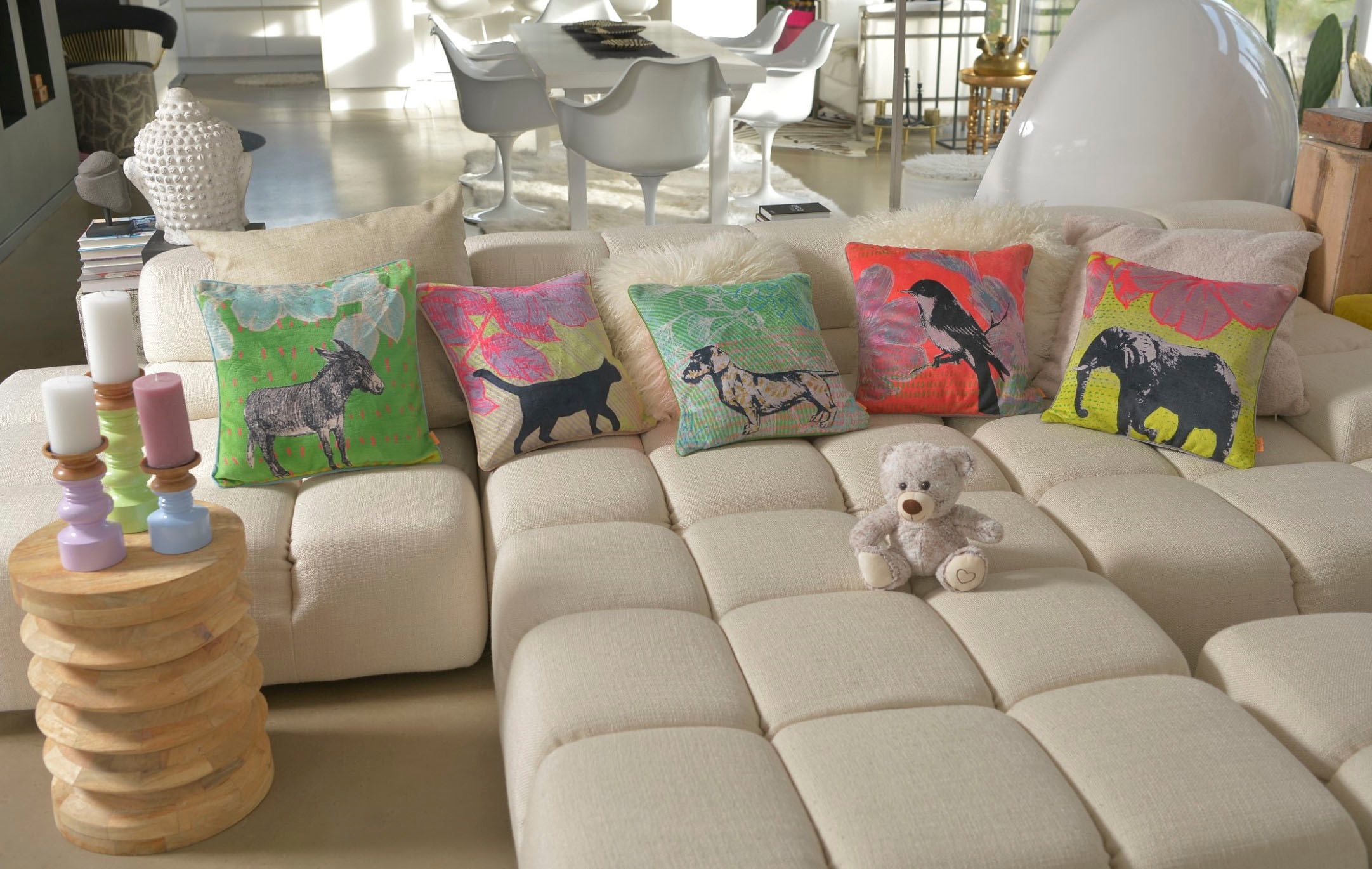 H.O.C.K. Coussin décoratif »Lieblingstiere Esel«