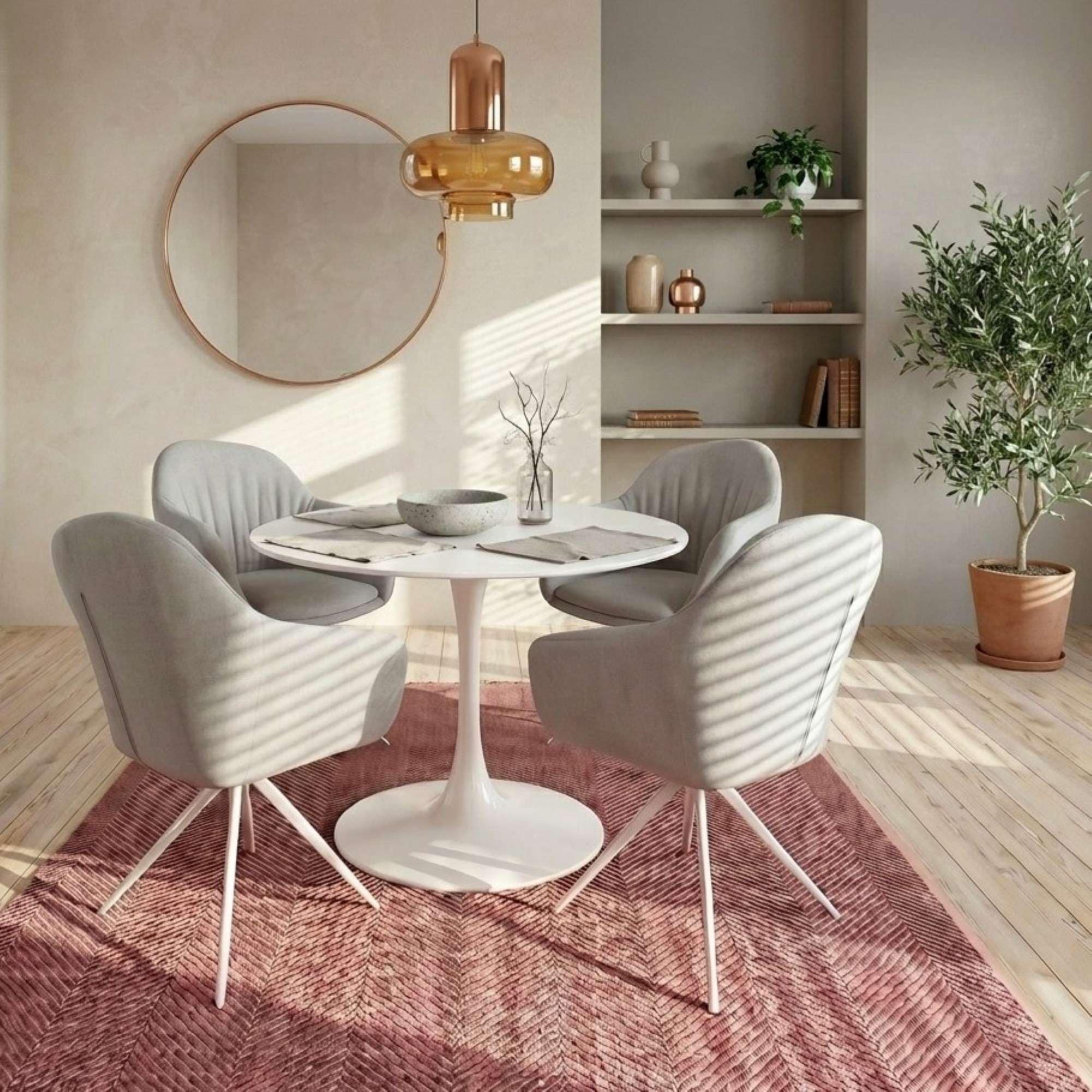 GOODproduct Chaise de salle à manger »Avisio« () 2 cuisDossier rembourré, accoudoirs et surface d'assise, hauteur d'assise 50 cm