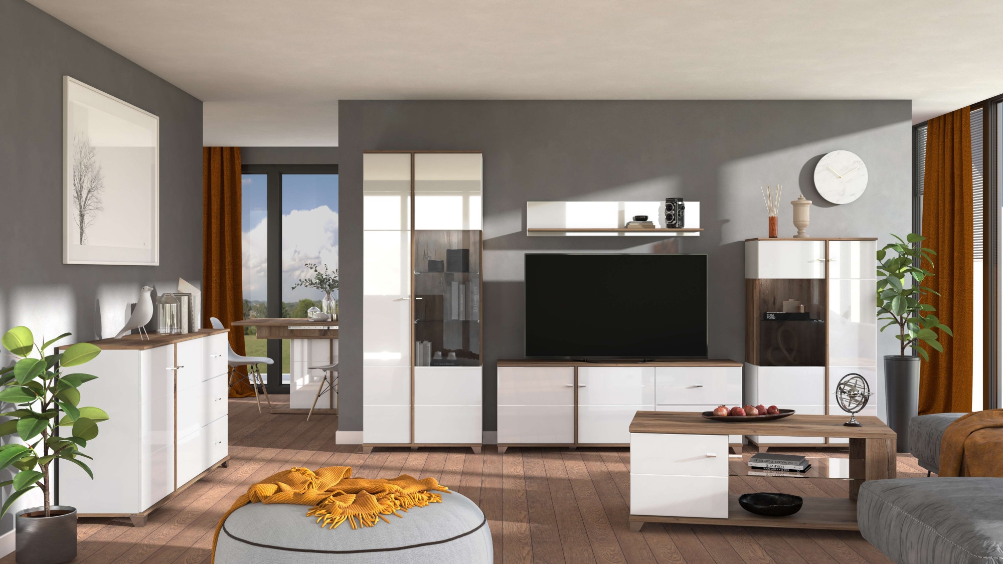 INOSIGN Tableau mural »Burgundy Schwebendes Regal, Wandregal, Ablage« Hochglanzfront, 1 Ablageboden, Breite 120 cm