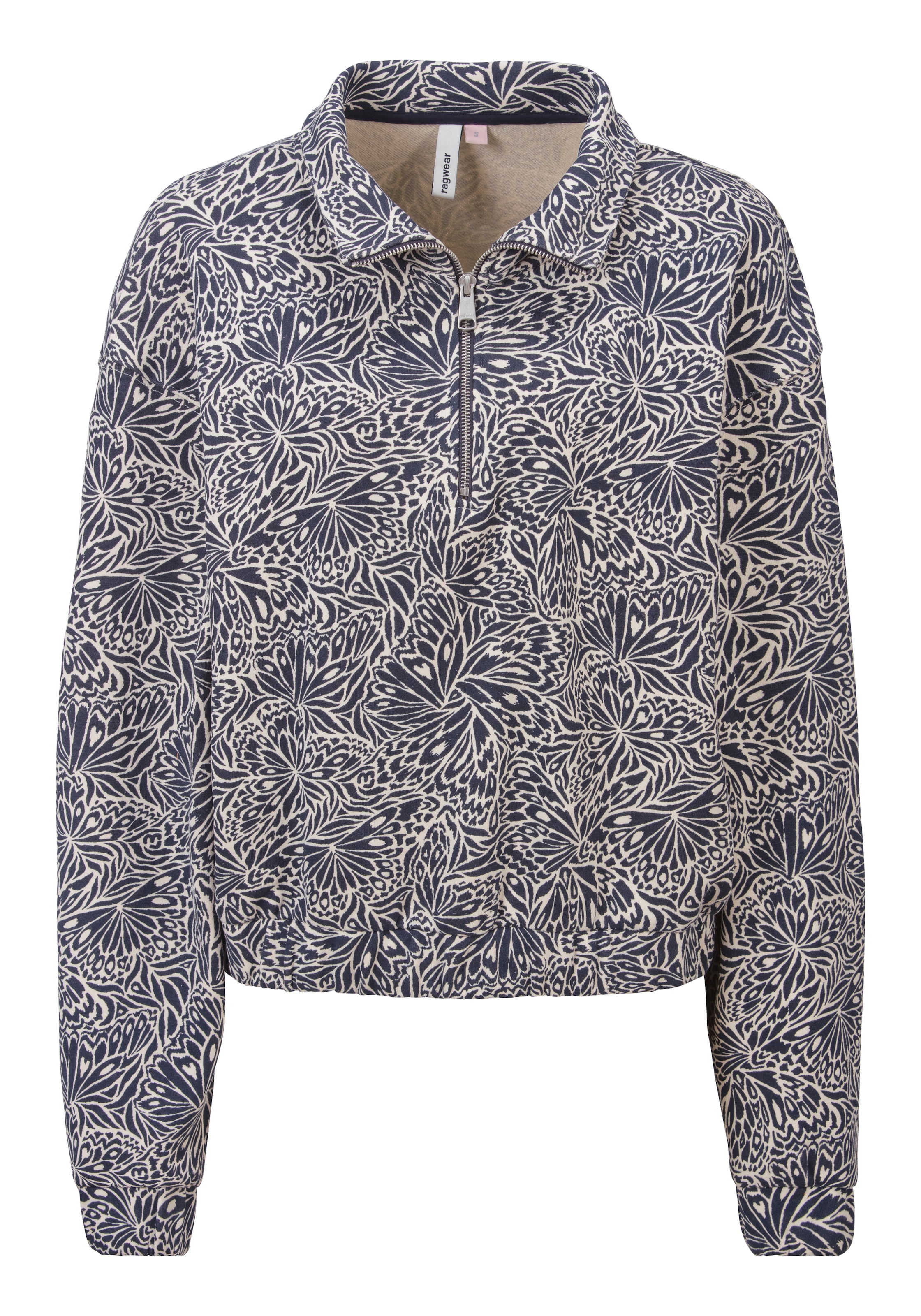 Ragwear Sweatshirt »IZZAR PRINT« Stehkragen mit Reissverschluss im Troyer-Stil
