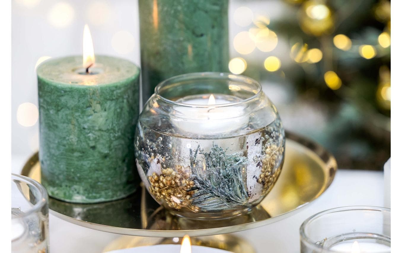 Stoneglow Bougie parfumée »Frosted Wood rund«