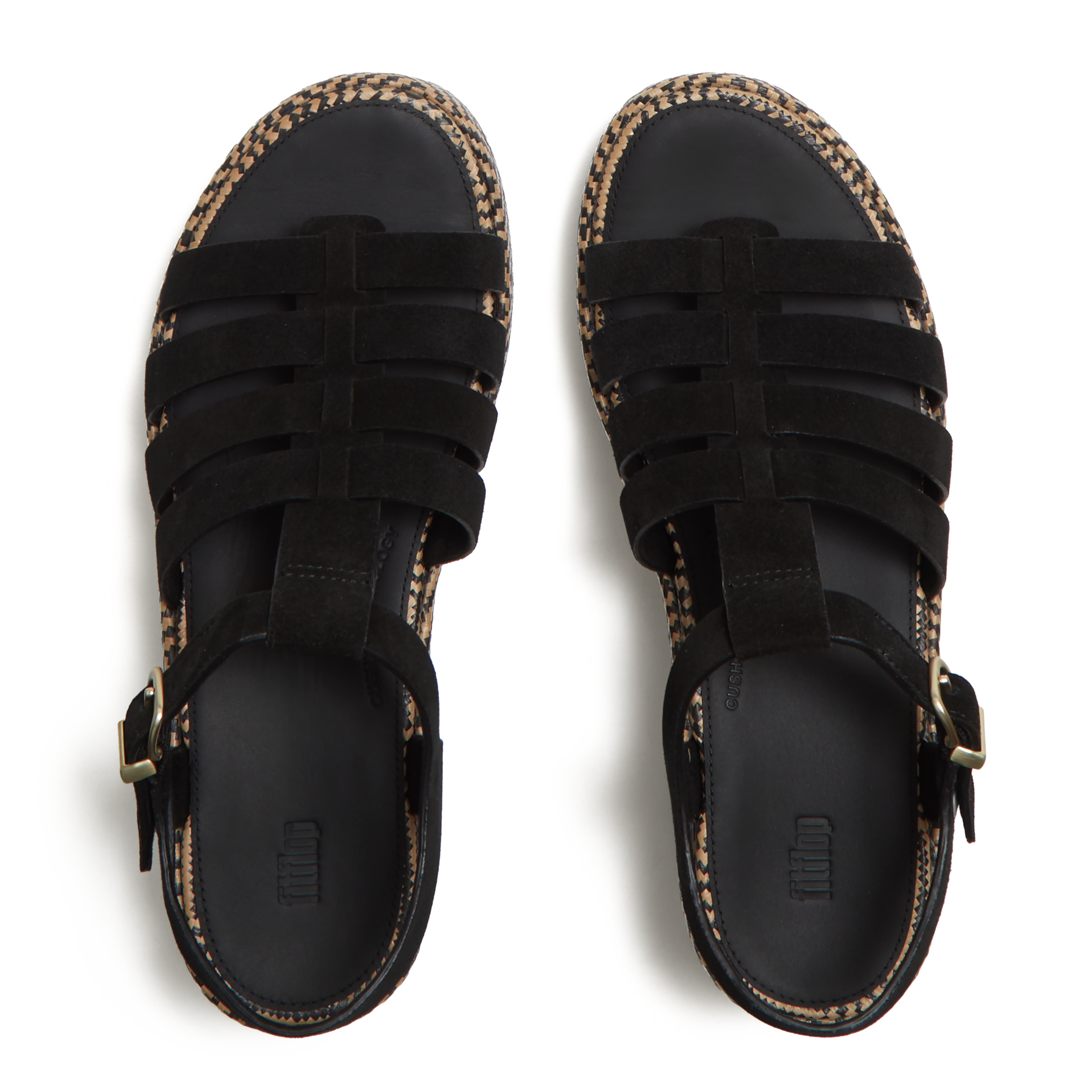 Fitflop Keilsandalette »PLATFFORMS GRAPHIC-WEAVE SUEDE FISHERMAN SANDALS«  Plateau, Riemchensandale mit verstellbarer Schnalle