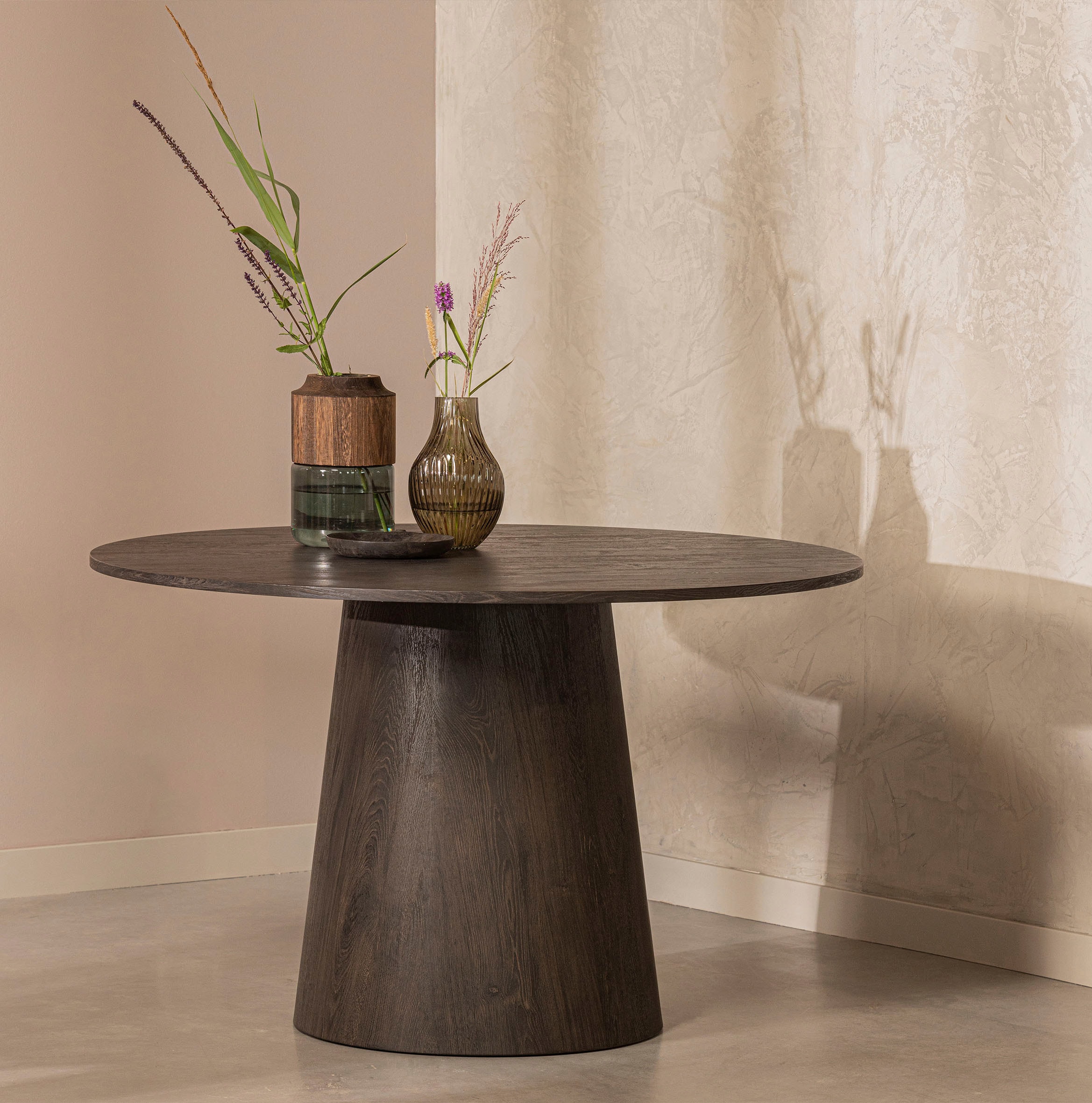 WOOOD Esstisch »Maan« mit deutlich sichtbarer Holzmaserung, Ø120 cm