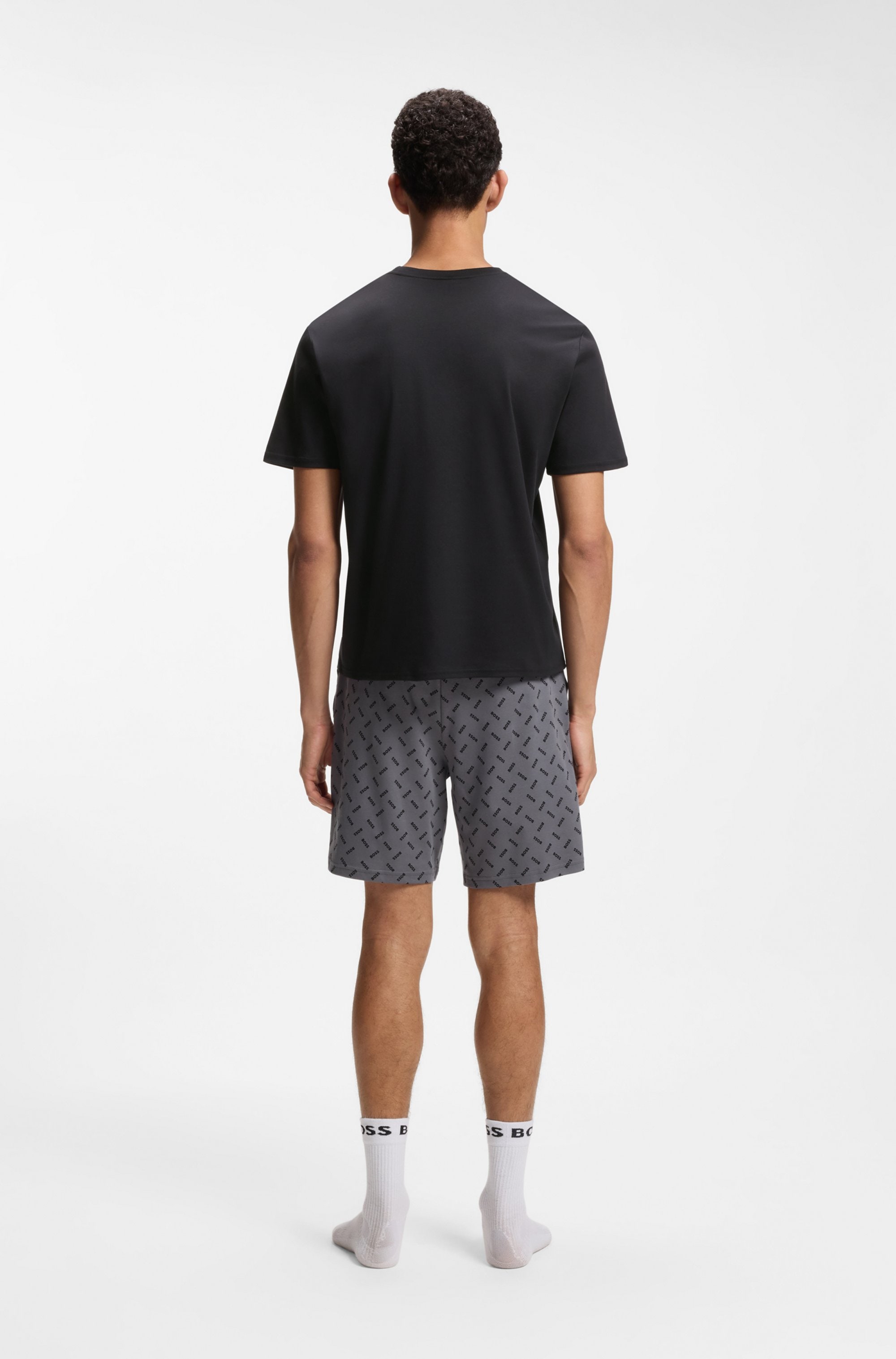 BOSS Shorty »Relax« Set, 2 pièces mit Logo Details, regular fit, mit elastischem Bund