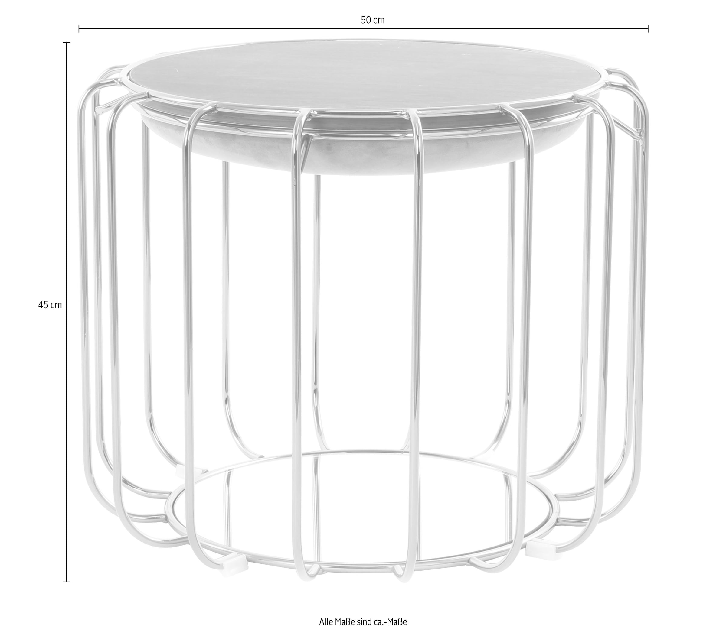 Kayoom Beistelltisch »Pouf Comfortable 110, abnehmbares und wendbares Oberteil« 1 Stk. tlg. praktisch umzuwandeln in Tisch oder Hocker, mit Spiegelglas