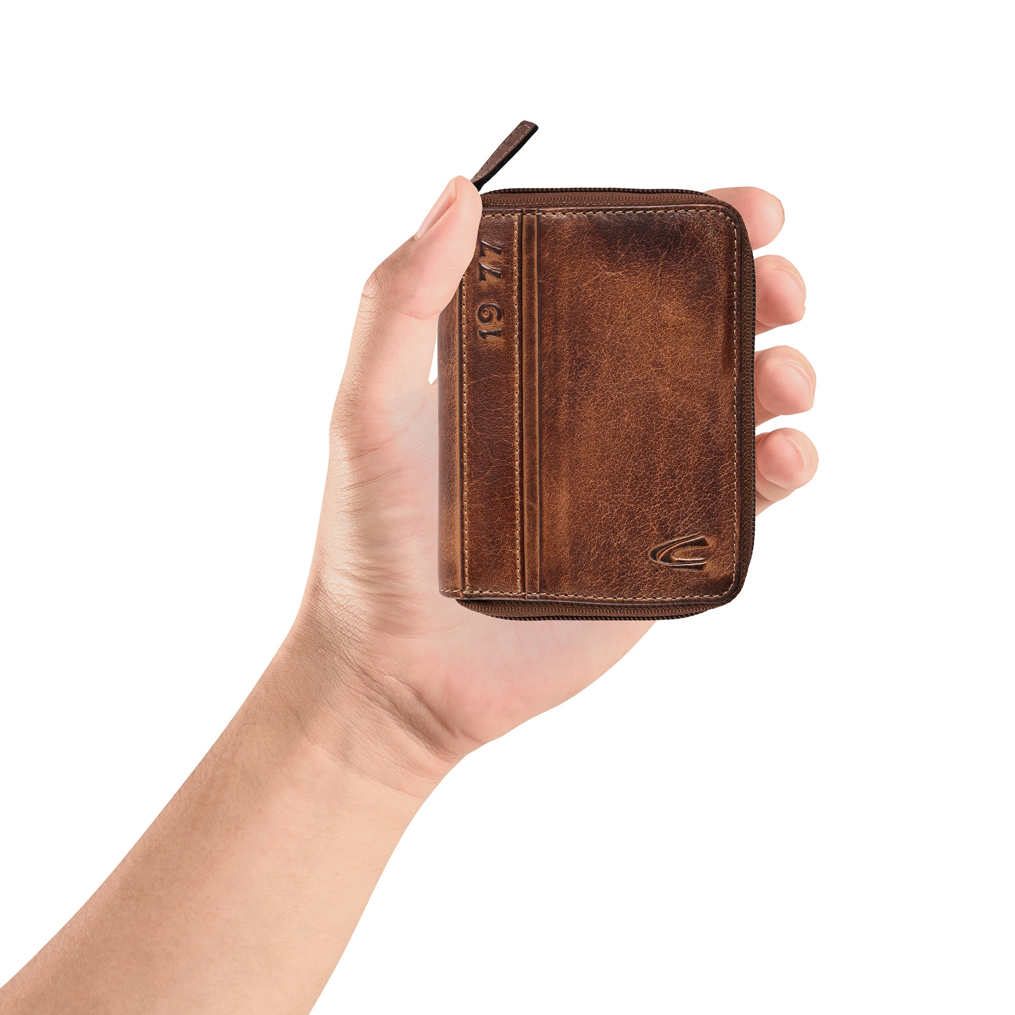 camel active Geldbörse »Melbourne« aus hochwertigem Rindsleder mit kernigen Nähten im Used Look