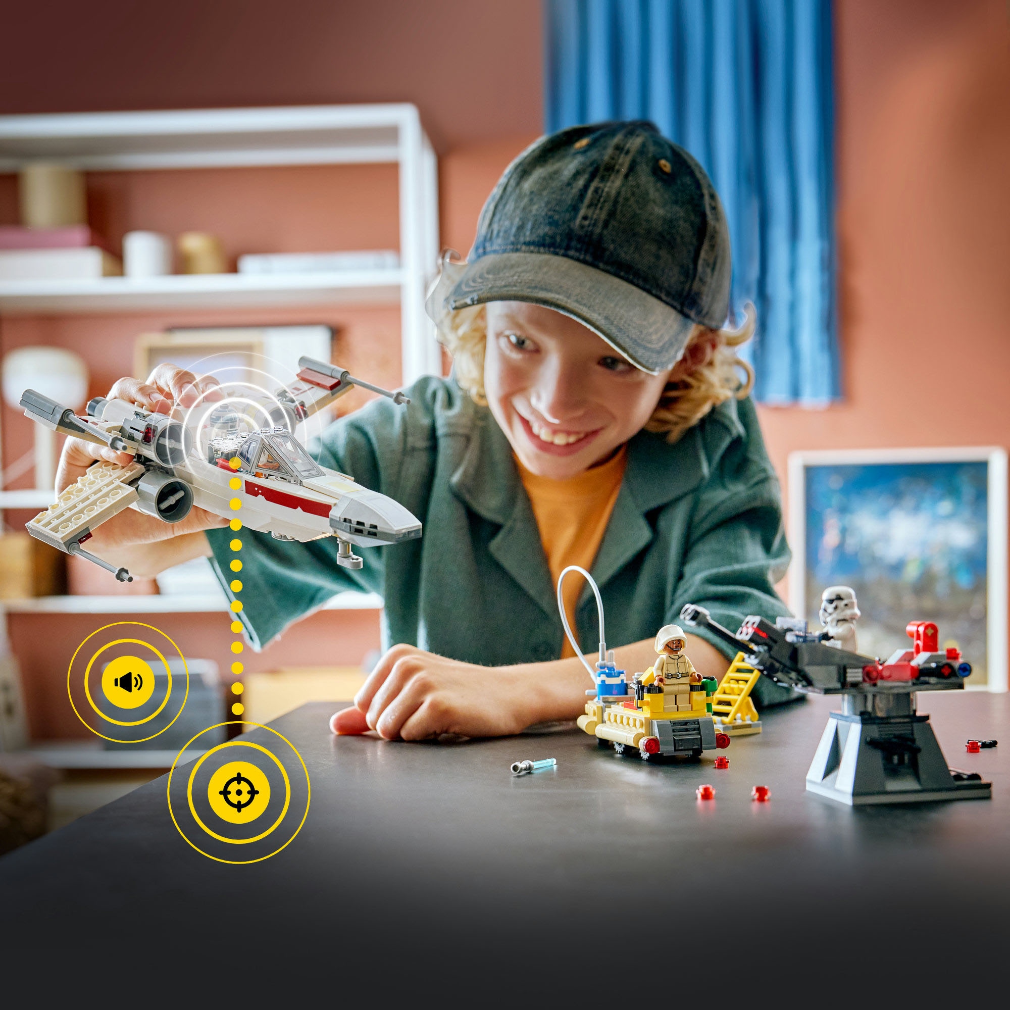 LEGO® Pions de construction »SMART Play: Lukes Rot Fünf X-Wing (75423), LEGO Star Wars™« inklusive SMART Brick; mit Licht- und Soundeffekten