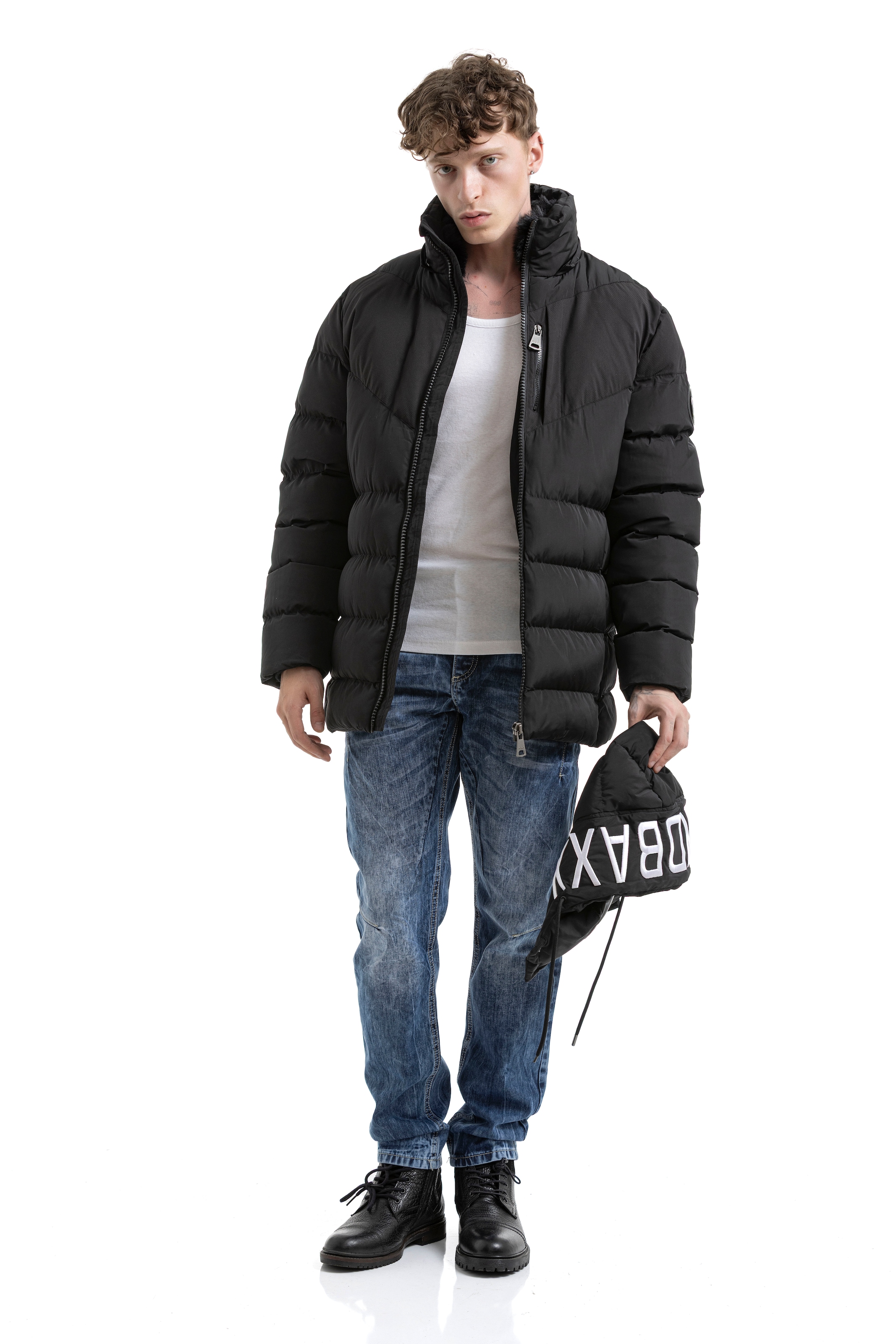 Cipo & Baxx Steppjacke mit Kapuze