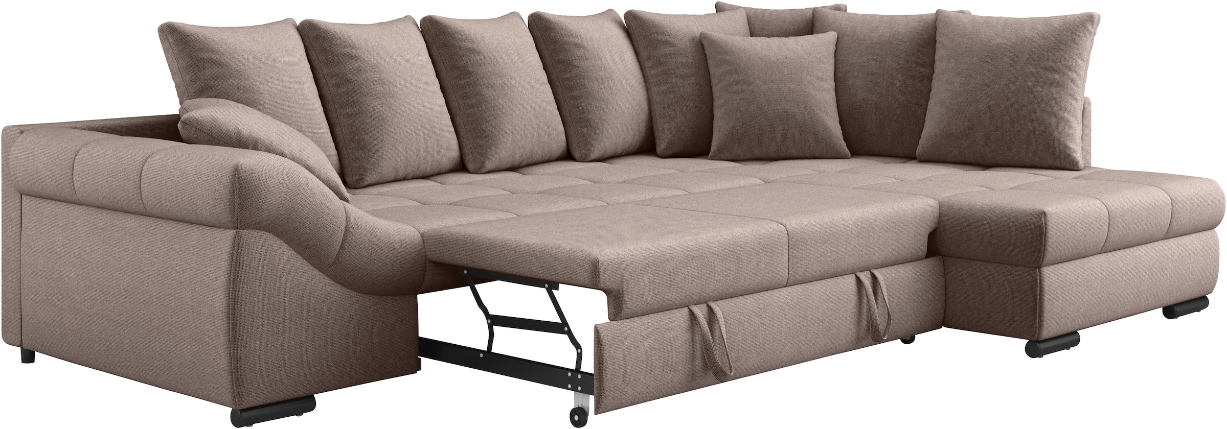 Mr. Couch Canapé d'angle »Pietro, L-Form, mit Bett, wahlweise mit Kaltschaum« mit Kaltschaum und Bett