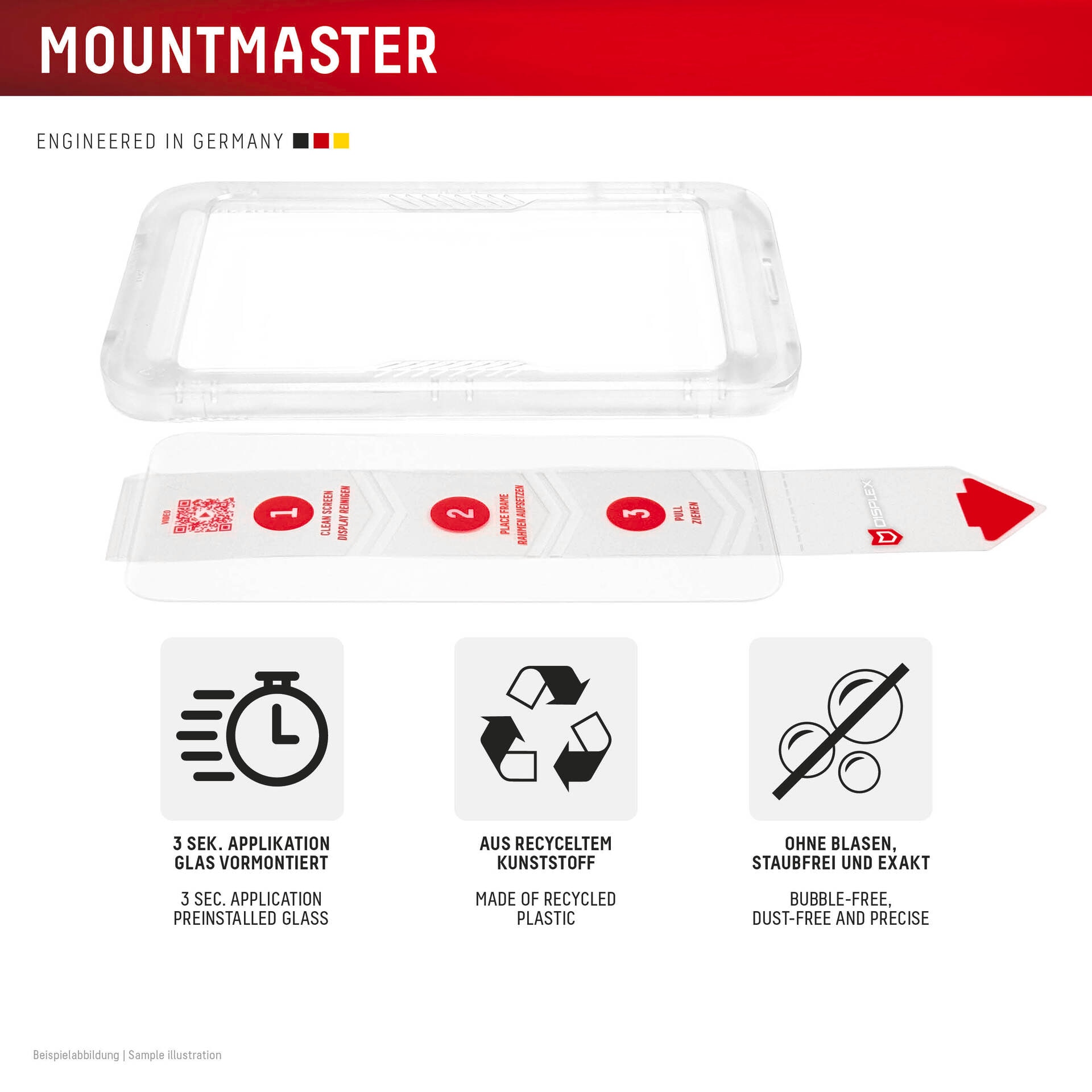 Displex Displayschutzglas »Premium Glass Screen Protector Full Cover mit MountMaster« für Samsung Galaxy S26 Displayschutzfolie, Schutzfolie, Bildschirmschutz, kratz- & stossfest